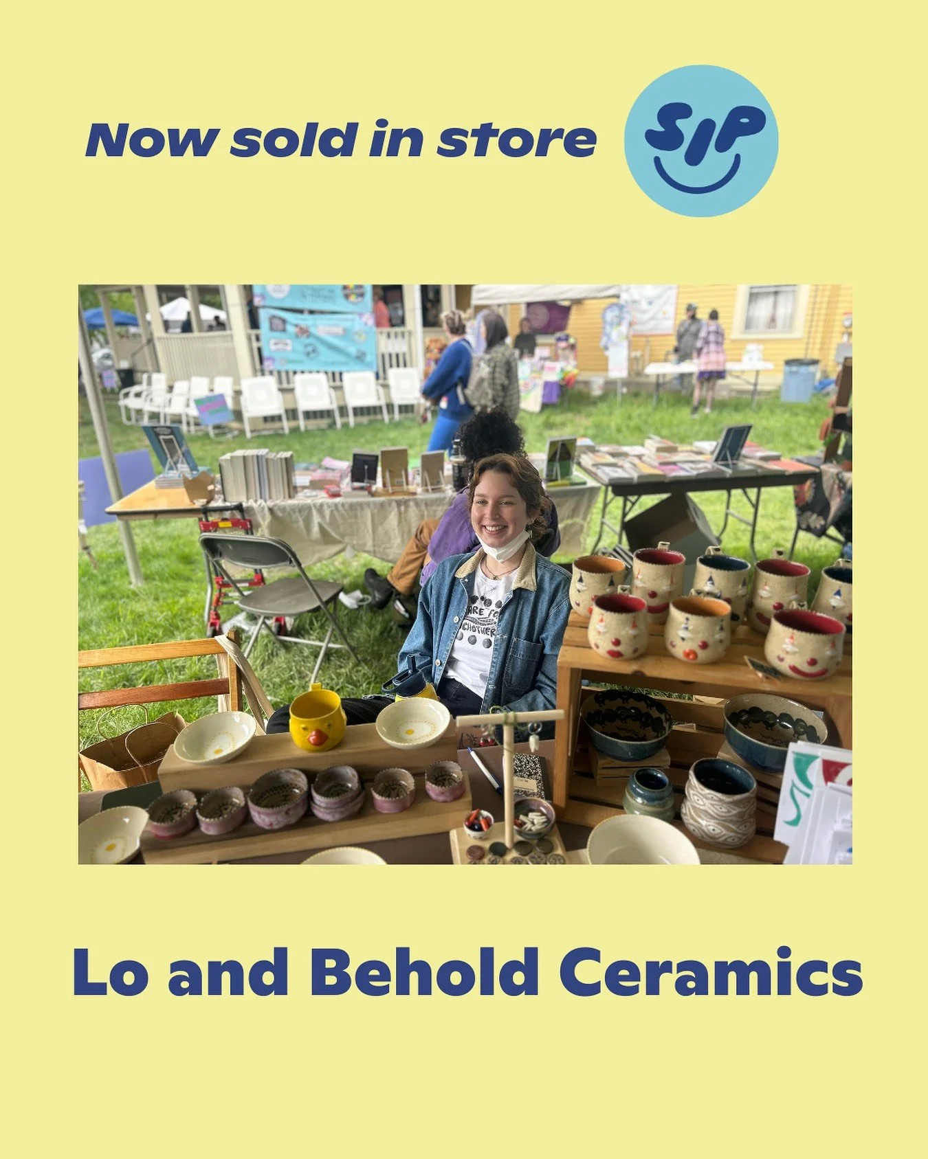 Welcome @lo.and.behold.ceramics to the shop!! 
☀️
Lo Roux (they/them) is a local queer potter working out of a studio in Ware, MA. For the past 5 years they have been focusing on making functional yet whimsical vessels. Each one of Lo&rsquo;s pieces 