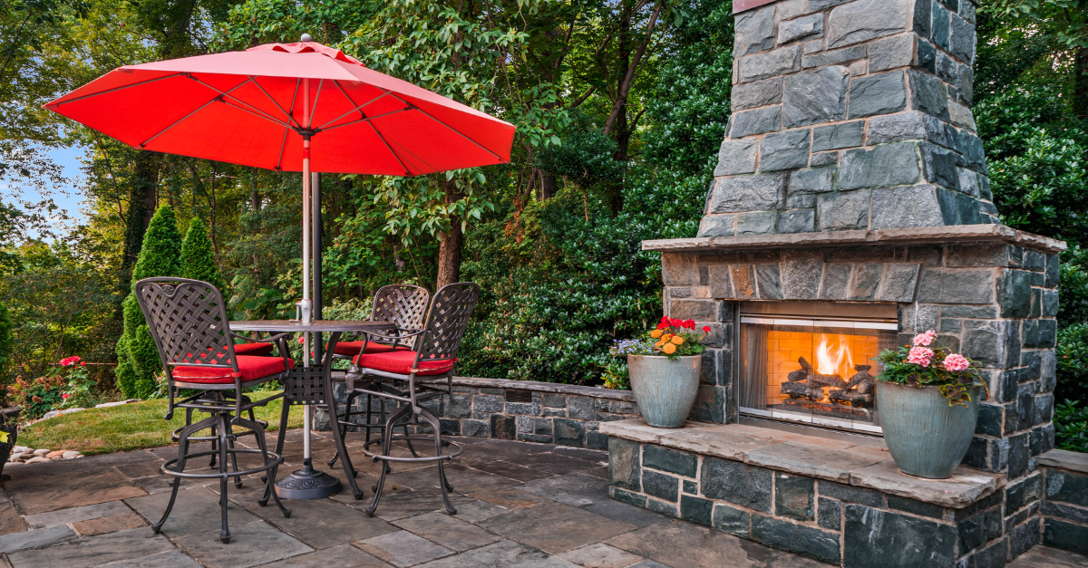 riverside patio fireplace