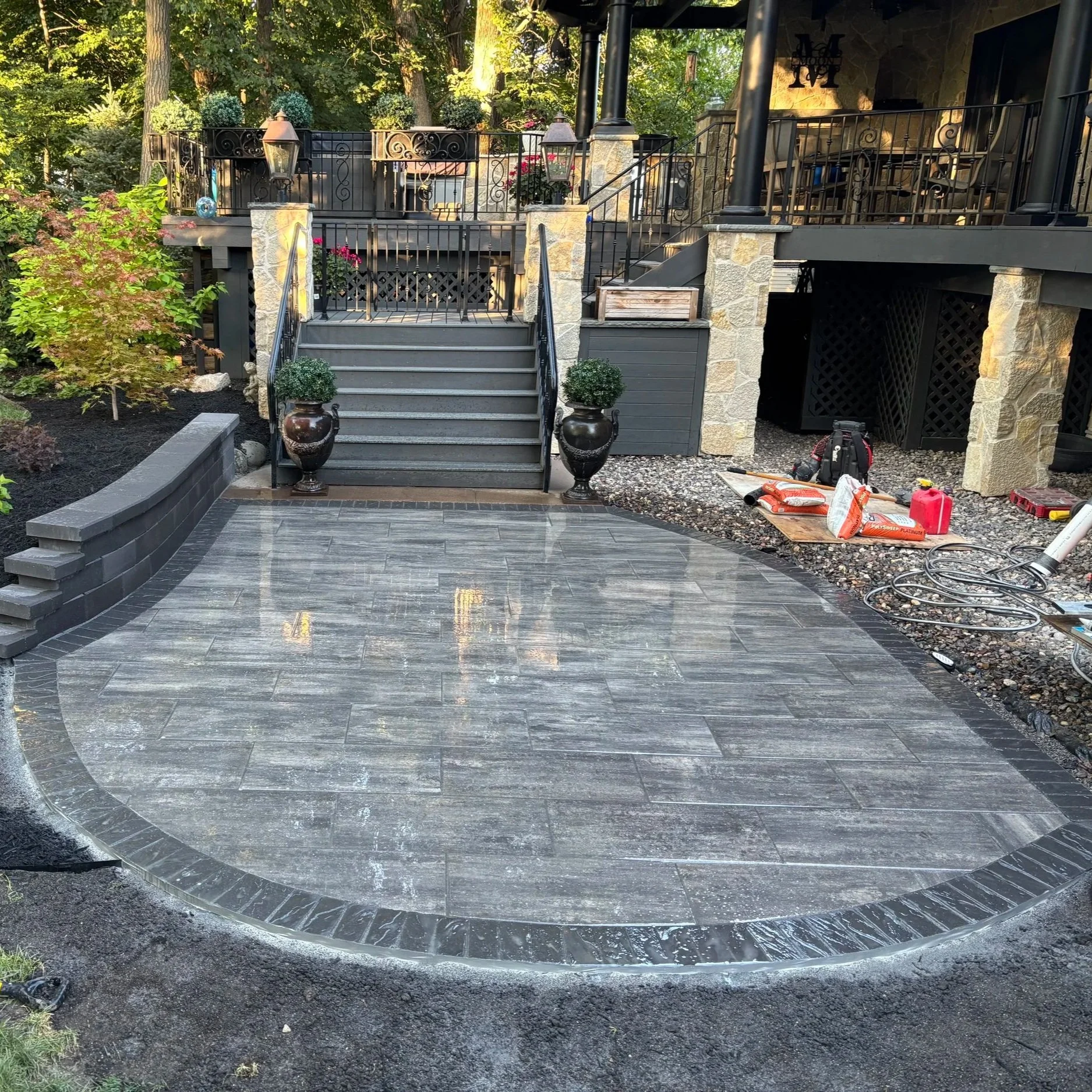 big paver stone patio