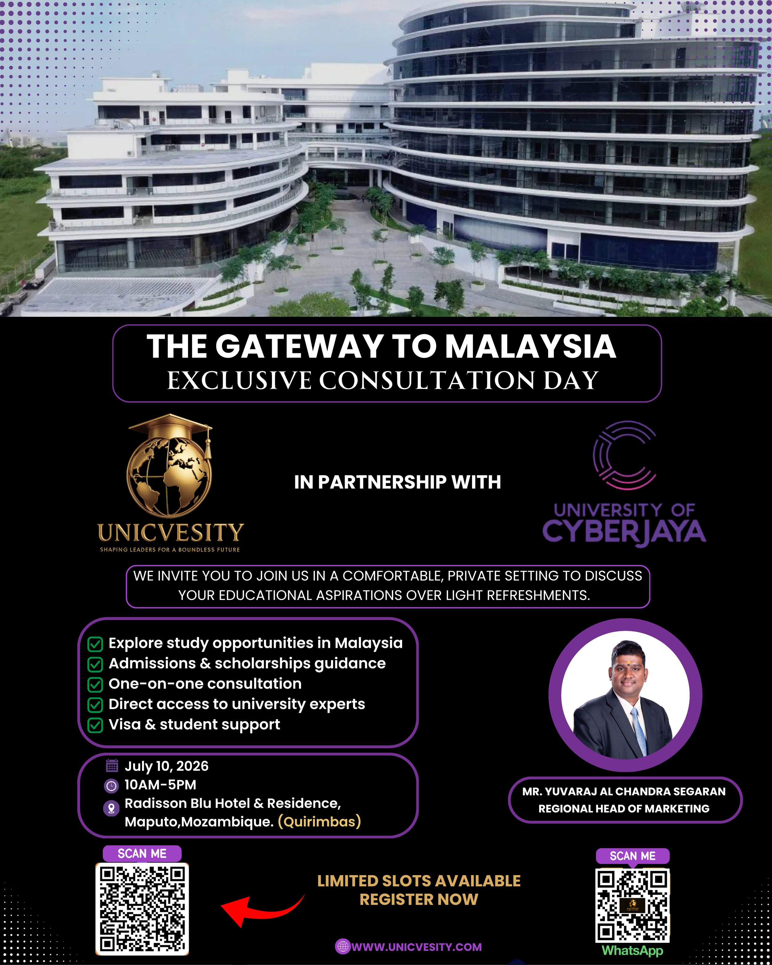 Meet the University of Cyberjaya Representative in  Maputo, Mozambique