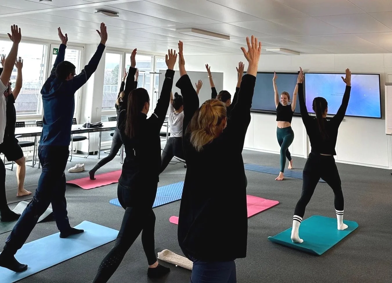 corporate yoga zurich, corporate wellbeing, burnout prevention, employee wellness