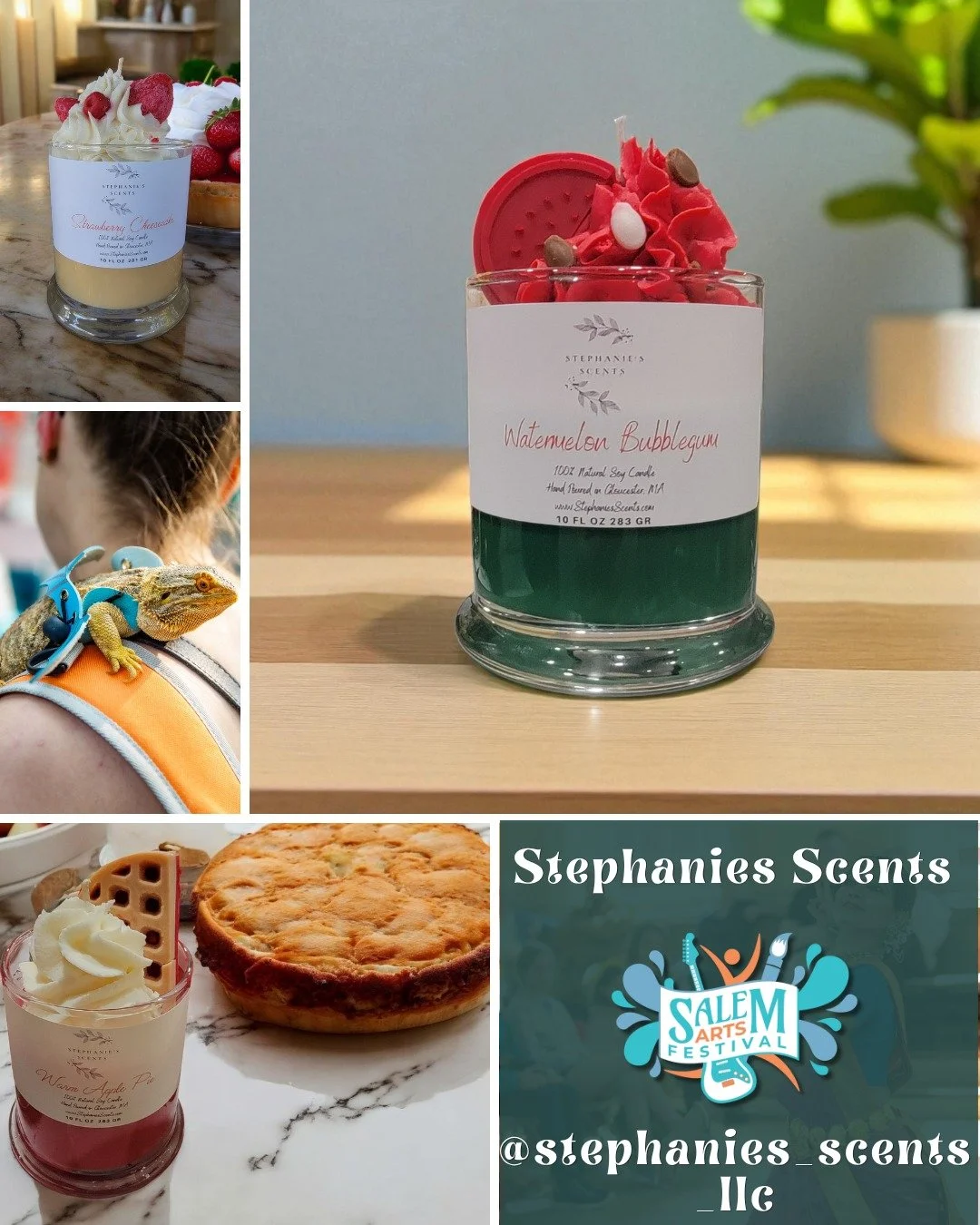 Candles that look like desserts. Illustrations rooted in New England. Wearable art that tells a story. Shopping local at the Salem Arts Festival means discovering things you literally cannot find anywhere else &mdash; made by people who live and crea