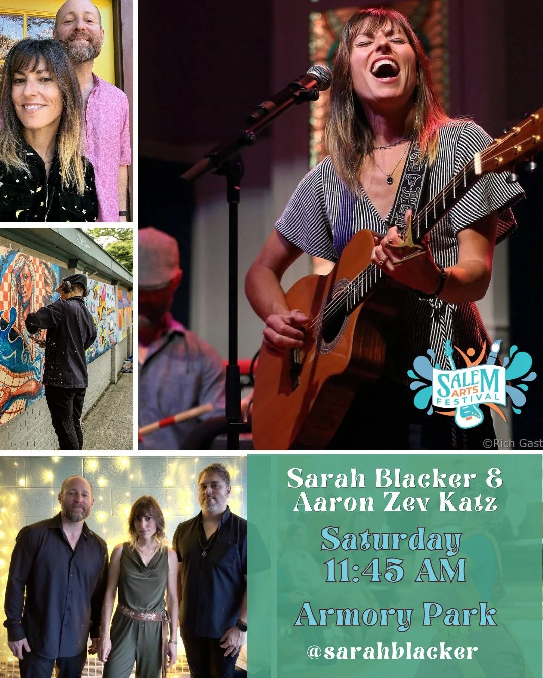 Three voices, three free performances, three reasons to slow down.
 
Salem Arts Festival opens in 12 days, so we're starting where the festival always starts &mdash; with the people on the mic.
 
✦ Sarah Blacker &amp; Aaron Zev Katz &mdash; Saturday 