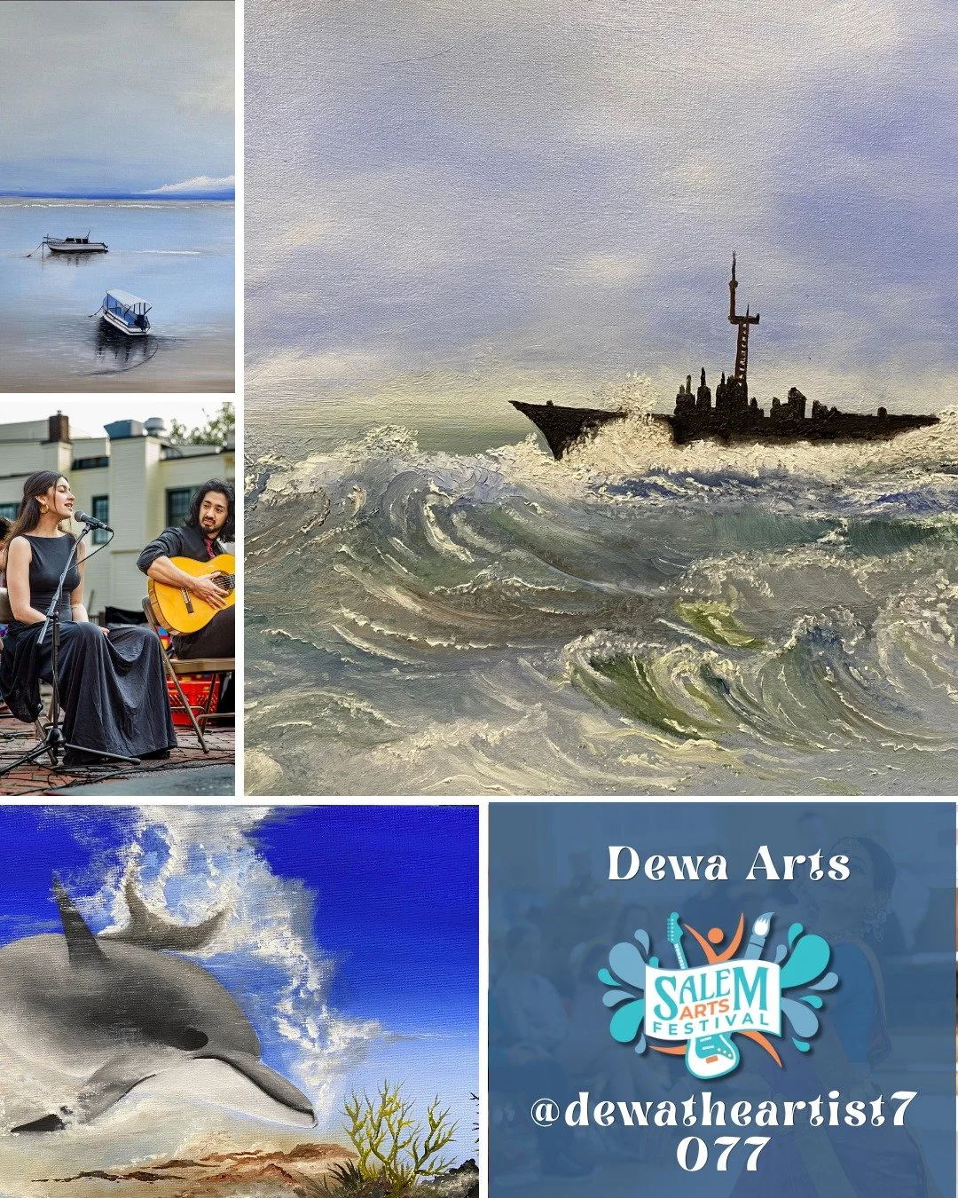 Bali-inspired oil paintings from a Salem-based artist. Coastal New England pottery you&rsquo;ll want to use every morning. A collective of Salem makers sharing one booth with painting, photography, printmaking, and jewelry. The range at this marketpl