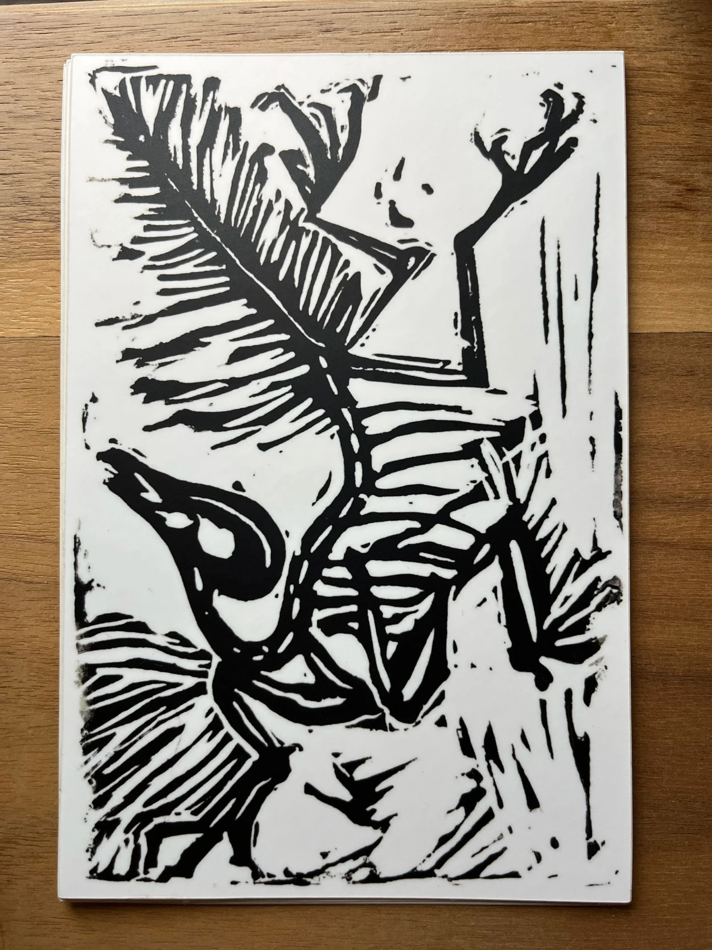 Archaeopteryx Fossil Dinosaur Sticker (White Background)