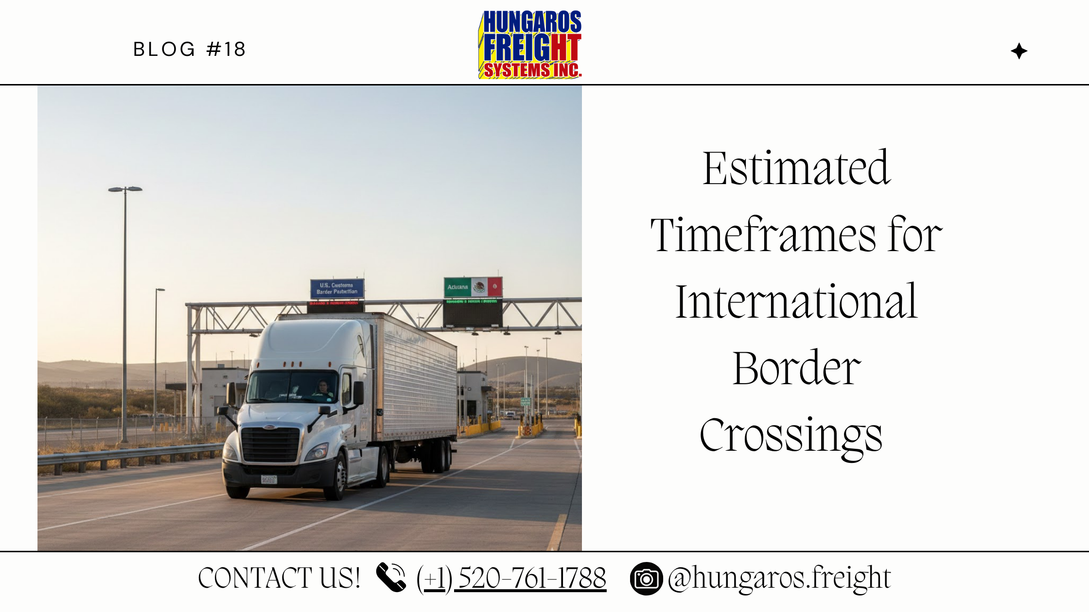 Estimated Timeframes for International Border Crossings