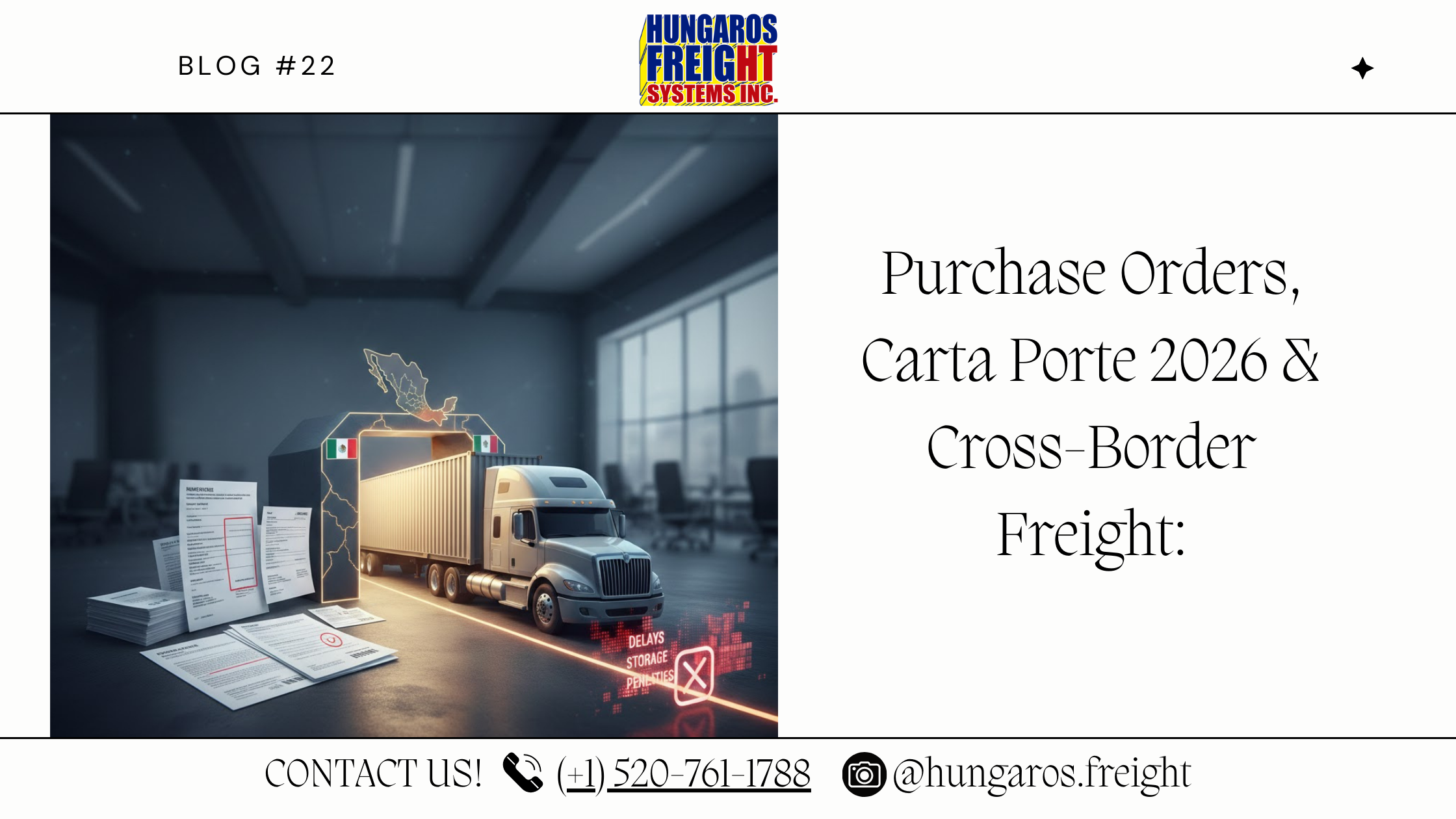Purchase Orders, Carta Porte 2026 &amp; Cross-Border Freight: