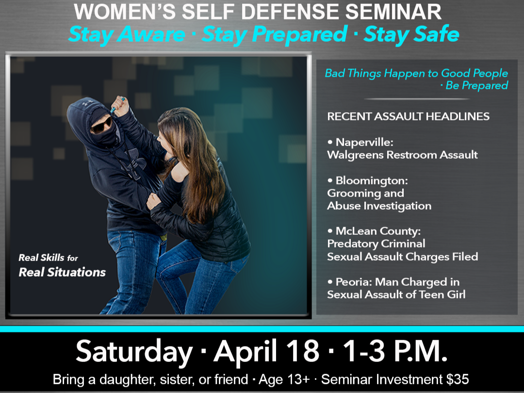 Women’s Self-Defense Seminar - April 18, 1-3 p.m.
