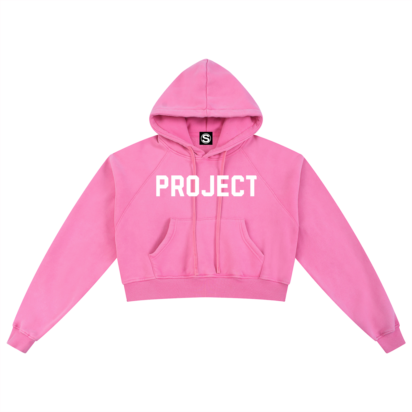 00 PROJECT 00 Snow Washed Cropped Hoodie