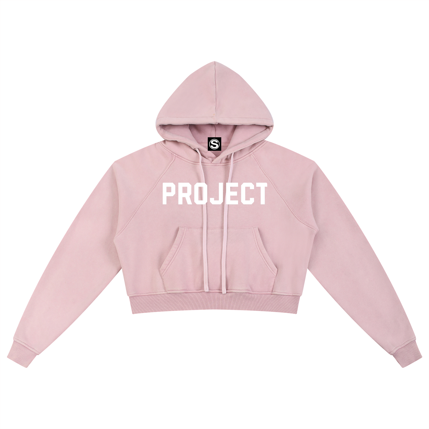 00 PROJECT 00 Snow Washed Cropped Hoodie