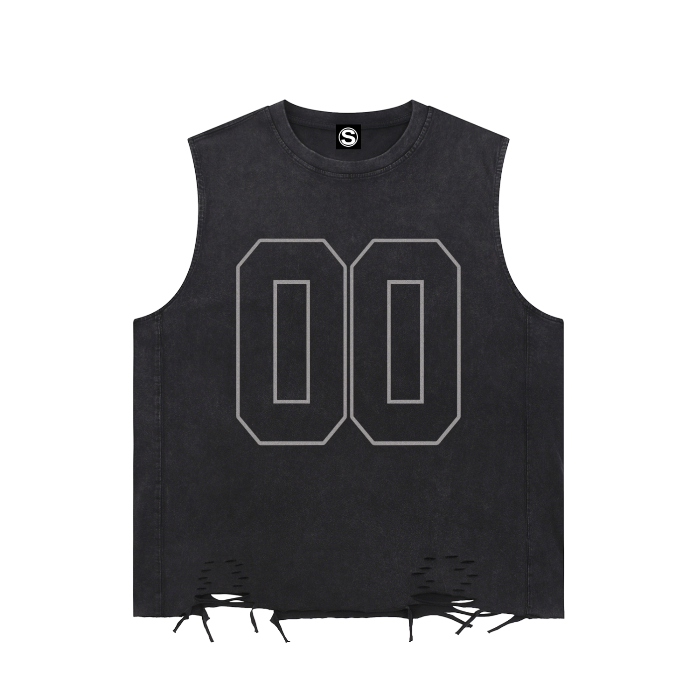 00 project 00 Snow Washed Raw-Hem Tank Top
