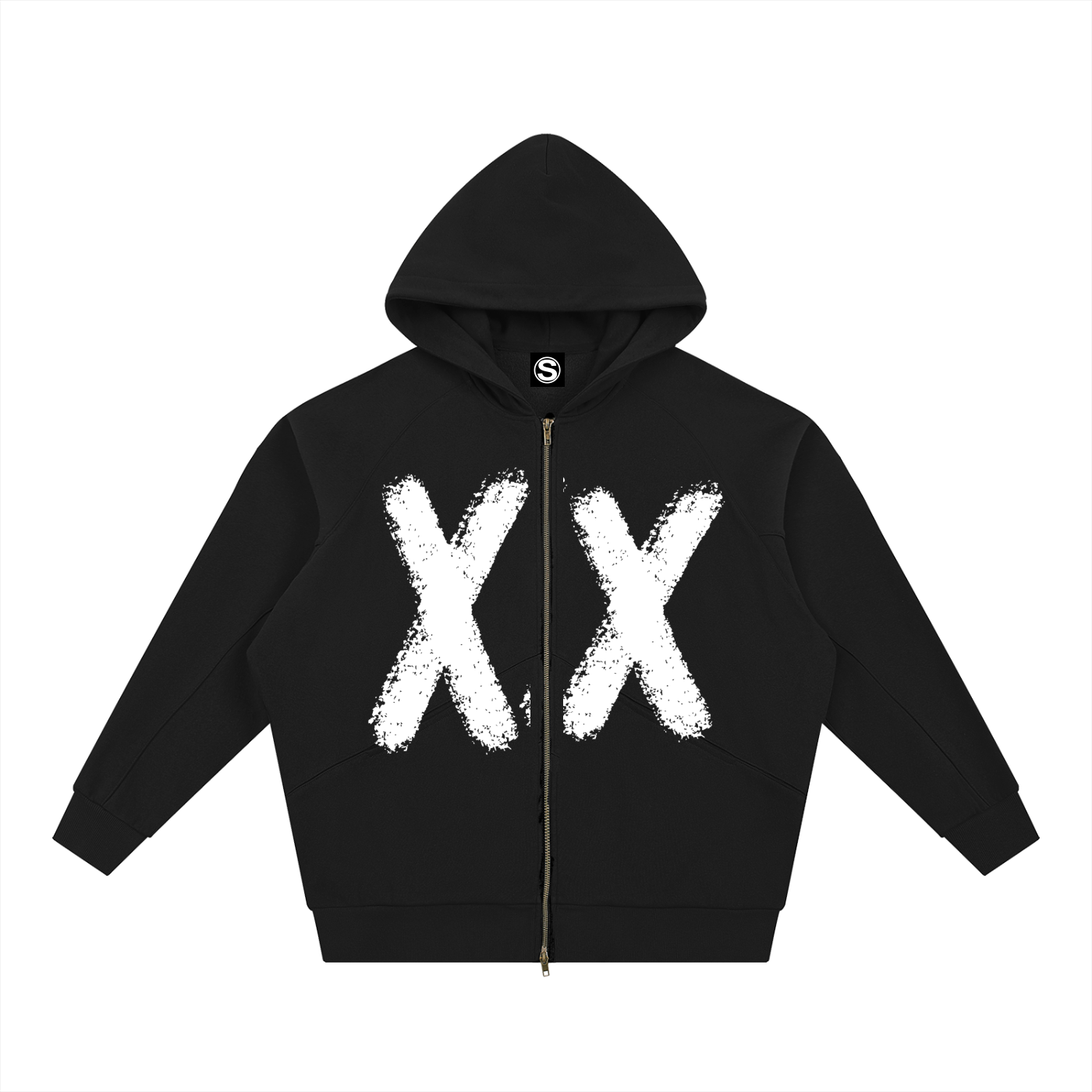 XX UNASSIGNED XX Sleeve Zip-Through Fleece  Hoodie