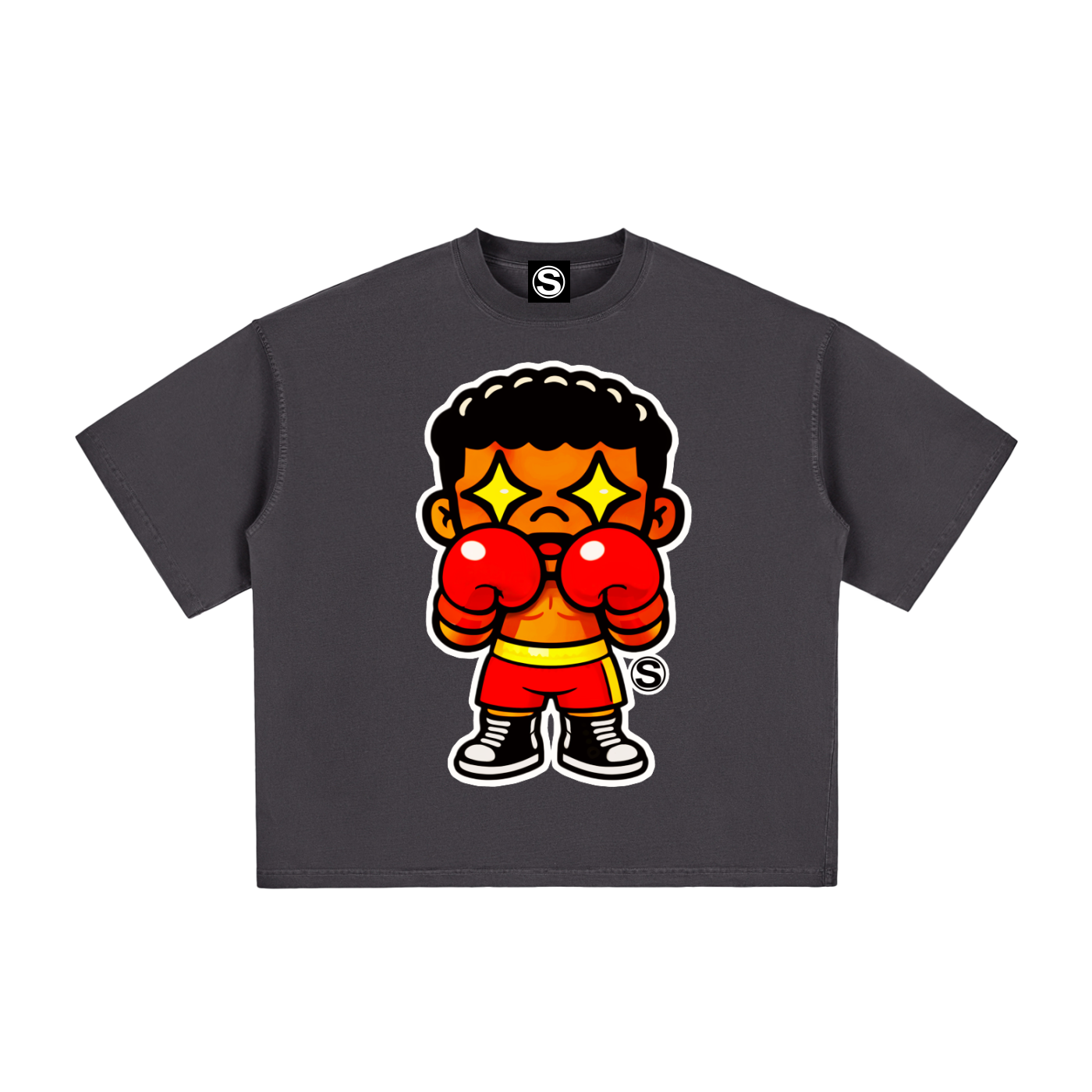 Star Kid Boxer Vintage Washed Boxy T-Shirt
