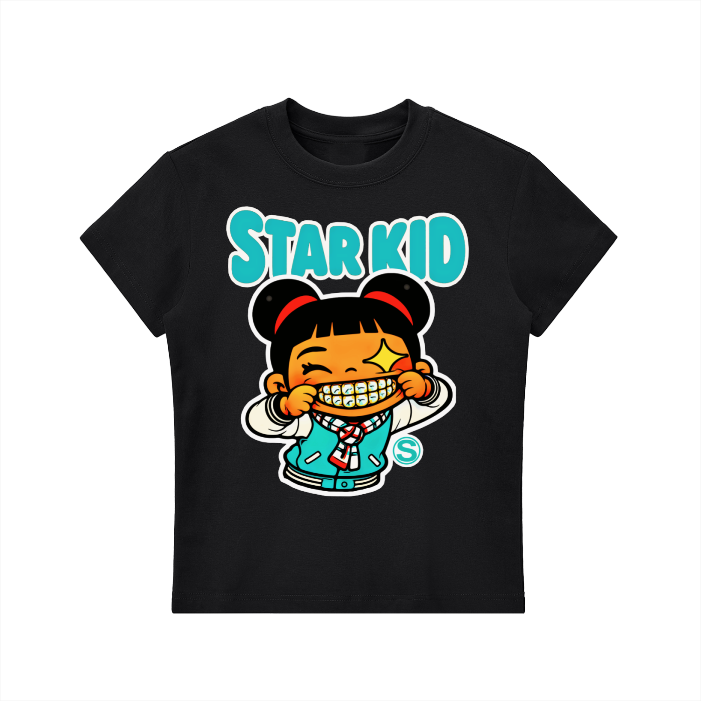 Star Kid Zai Zai Smile Bodycon Crewneck T-Shirt