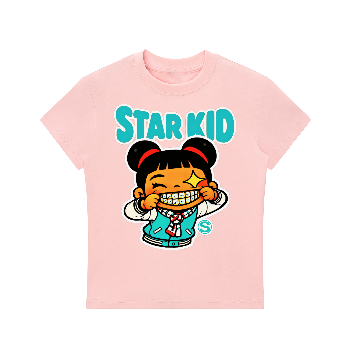 Star Kid Zai Zai Smile Bodycon Crewneck T-Shirt