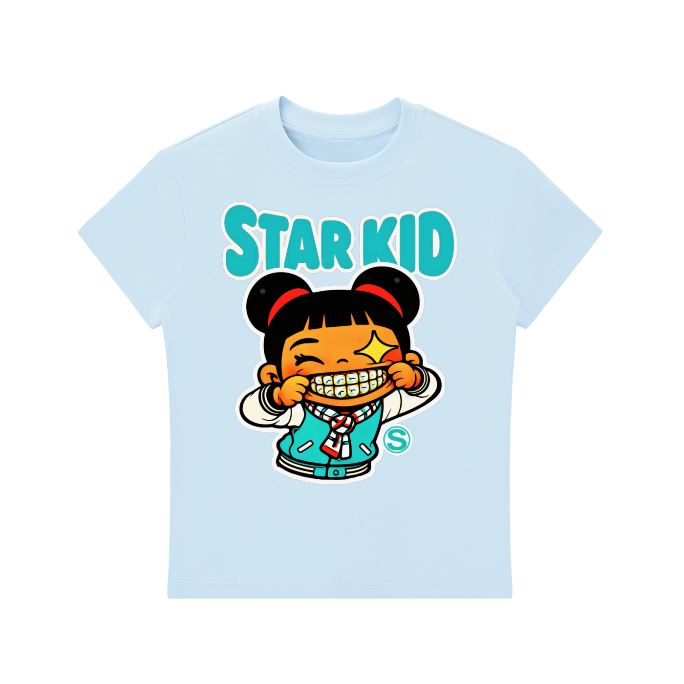Star Kid Zai Zai Smile Bodycon Crewneck T-Shirt