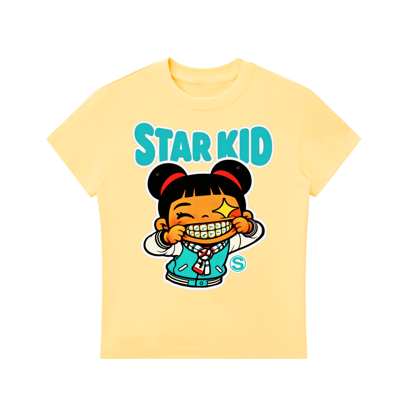 Star Kid Zai Zai Smile Bodycon Crewneck T-Shirt