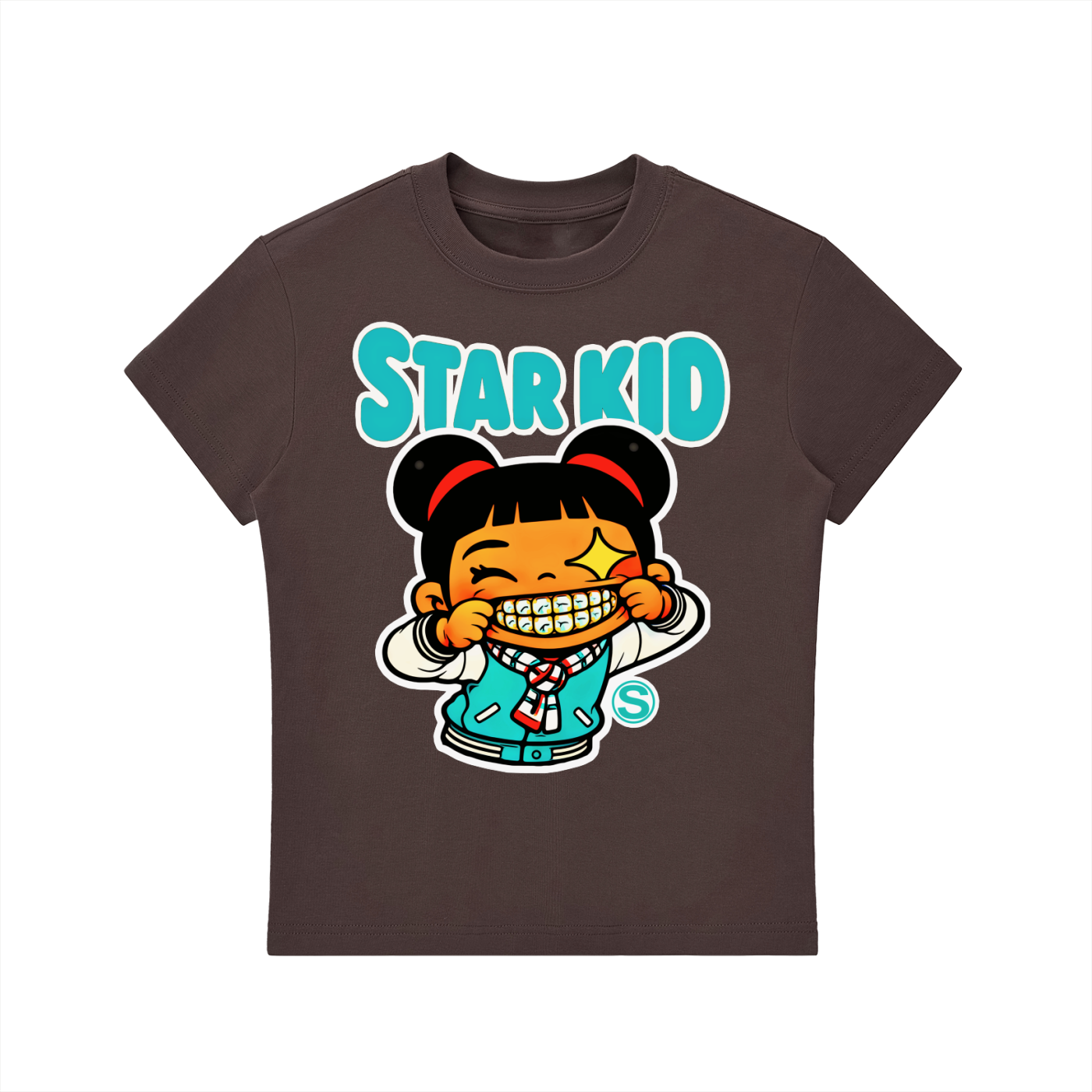 Star Kid Zai Zai Smile Bodycon Crewneck T-Shirt