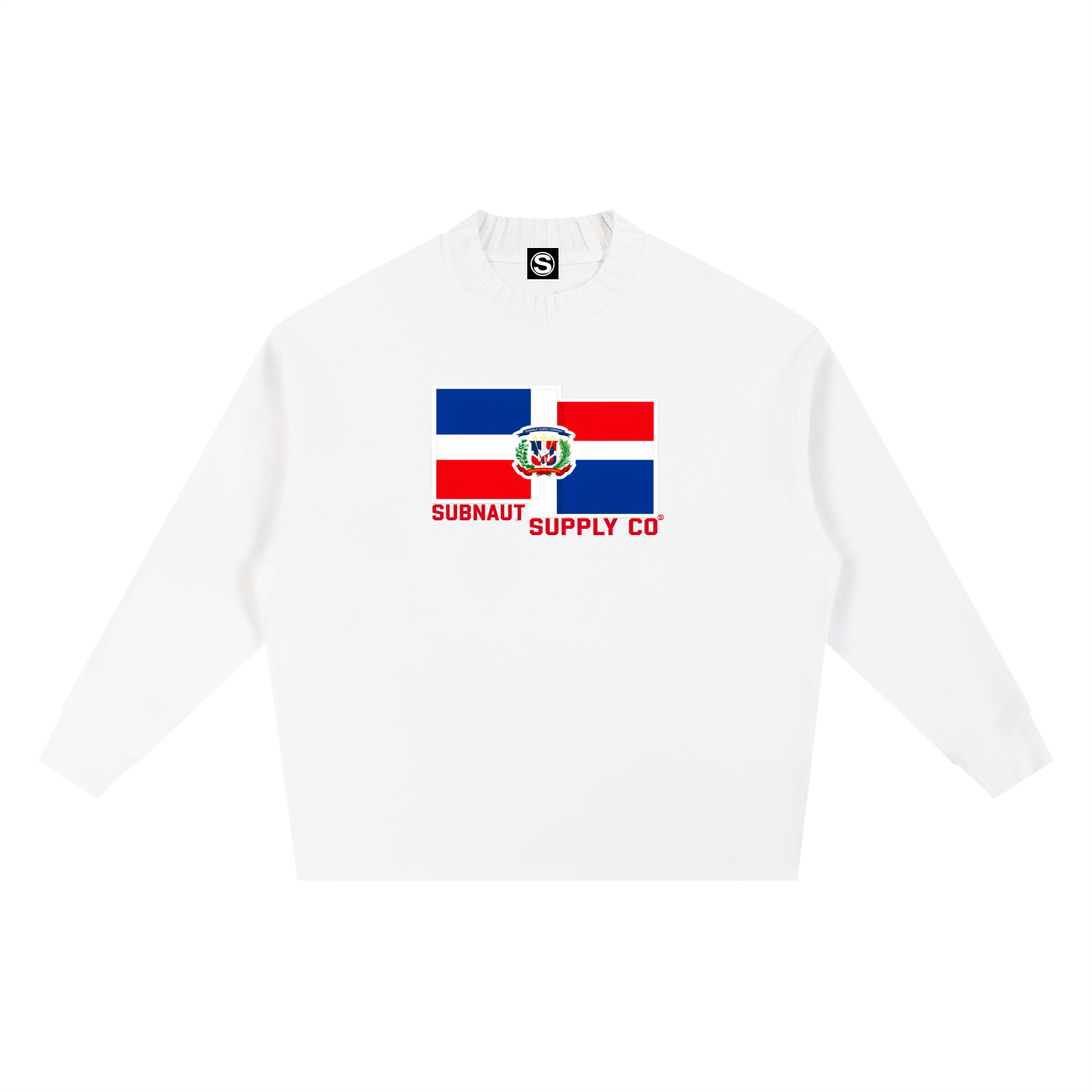 Dominican Republic Knitted Round Neck Oversize Sweatshirt