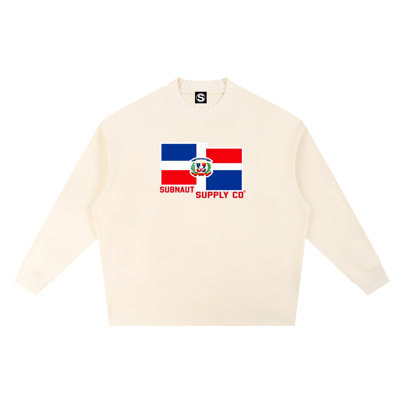Dominican Republic Knitted Round Neck Oversize Sweatshirt