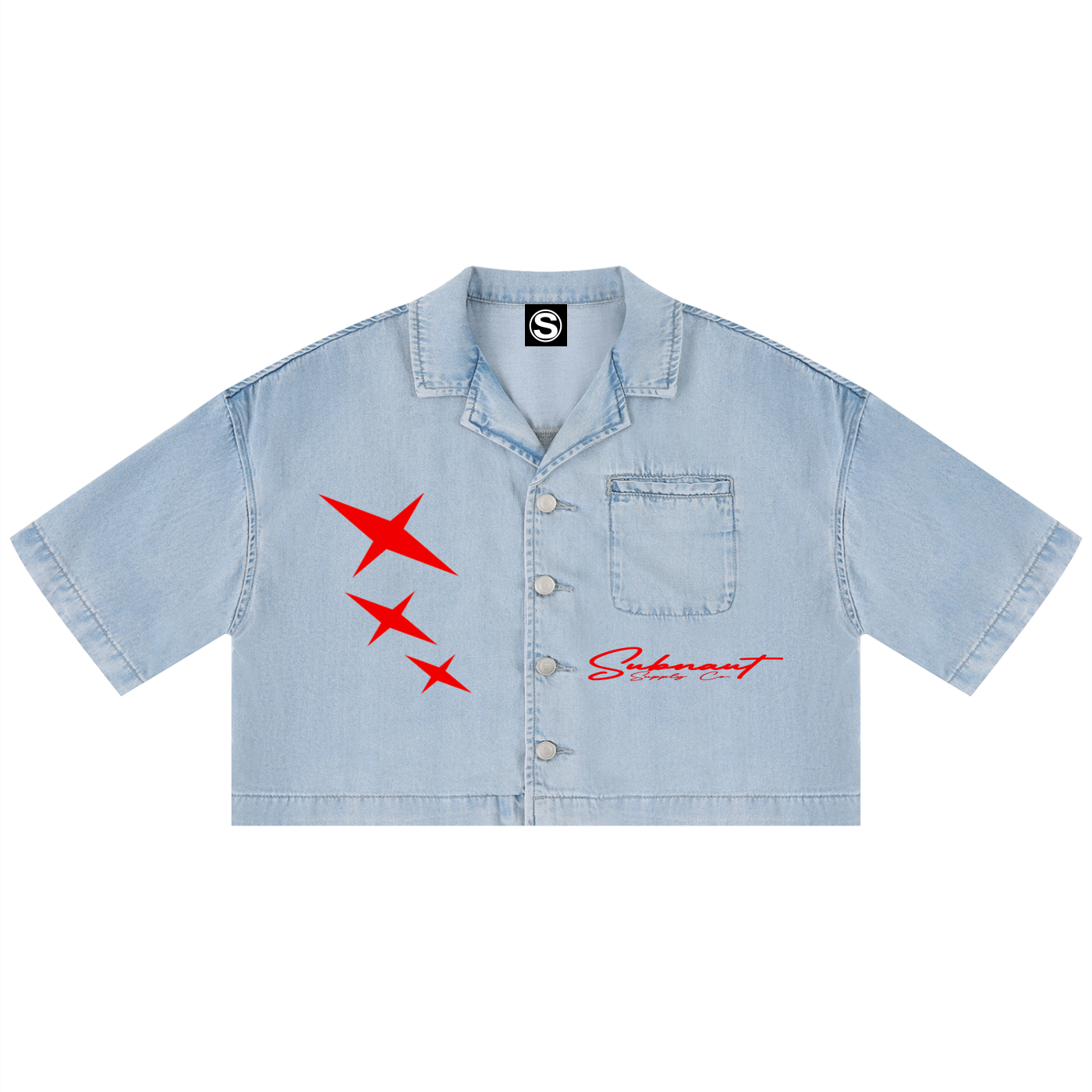 Women's Vintage Wash Boxy Cropped Shirt
