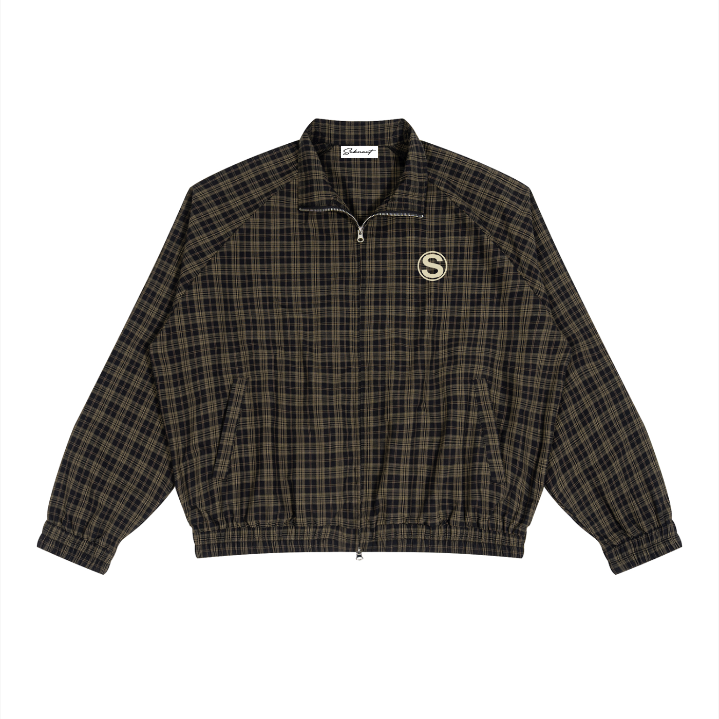 Unisex Plaid Full-Zip Track Jacket
