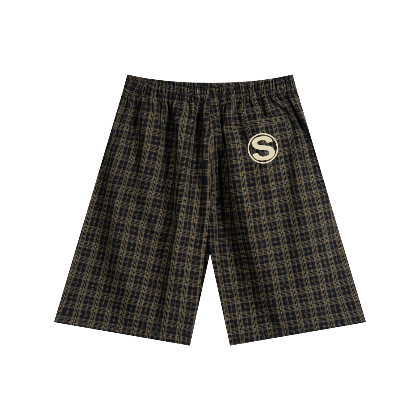 Unisex Plaid Wide Leg Shorts
