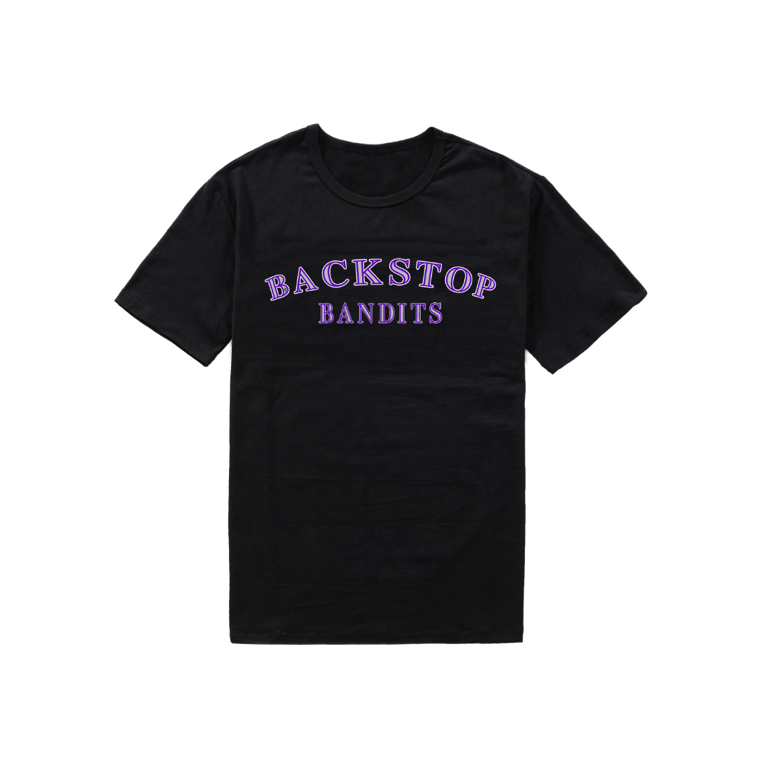 Black Rockies Denver T-Shirt with purple lettering