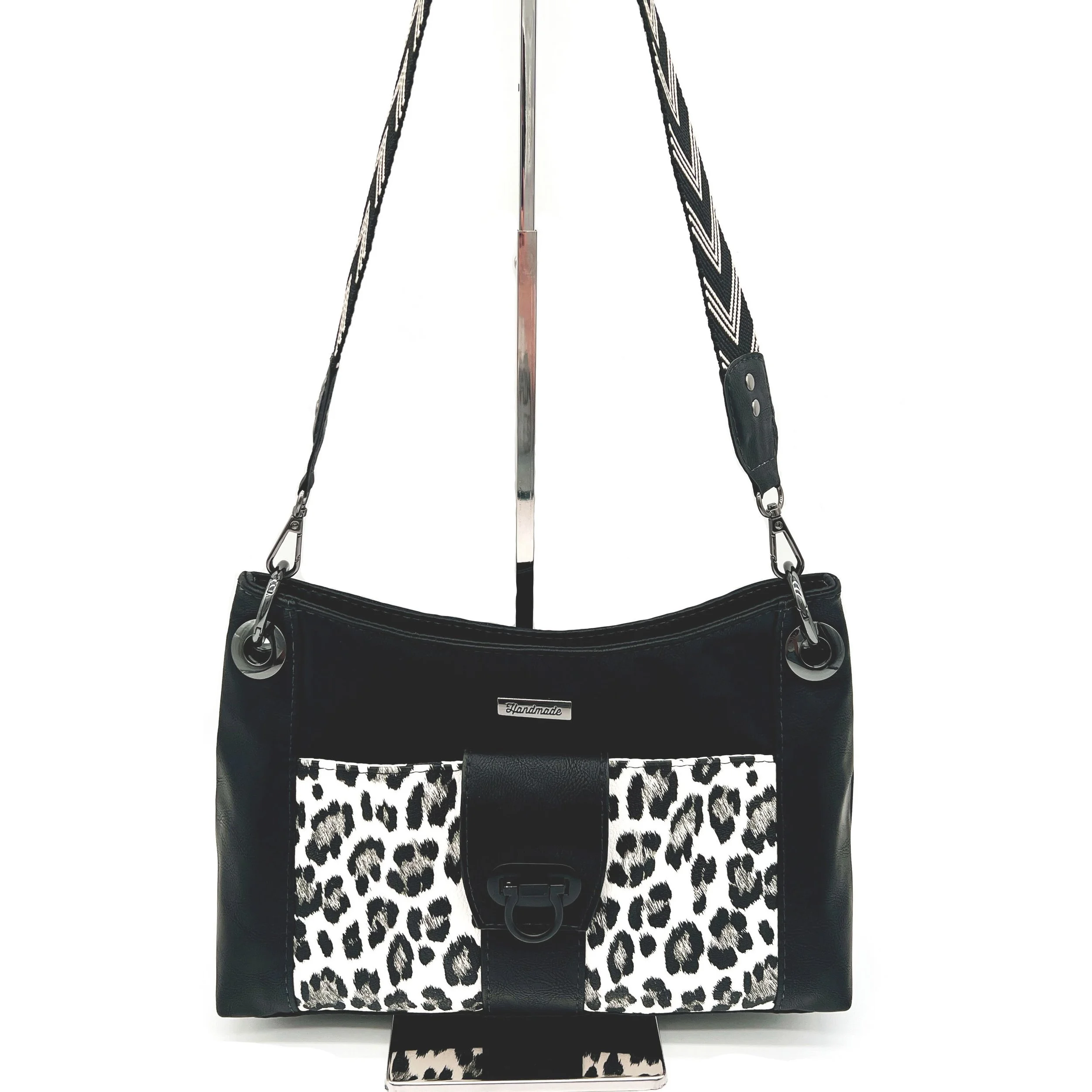 Handmade Leopard Print Shoulder Bag