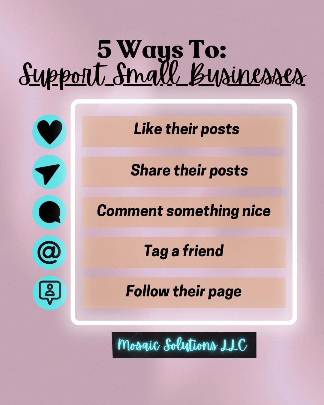 Support Small Businesses - Social Media Graphic