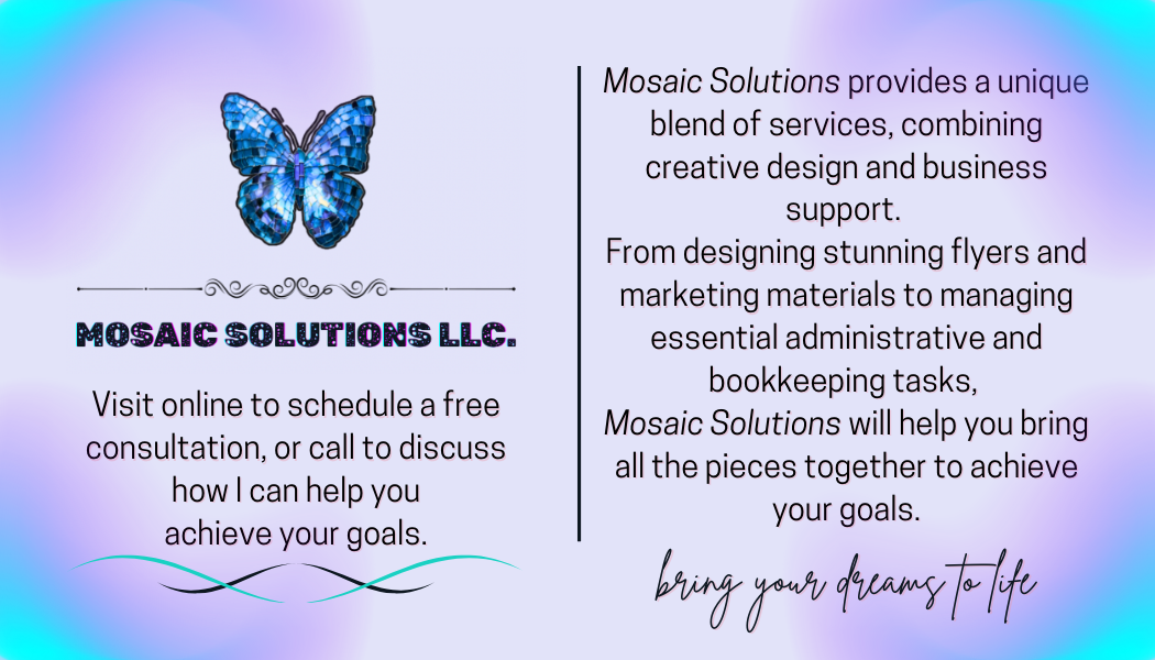 Mosaic Solutions - Front of Business Card