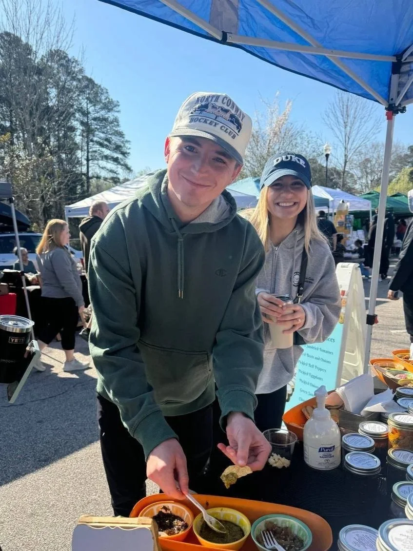Customers getting some samples
