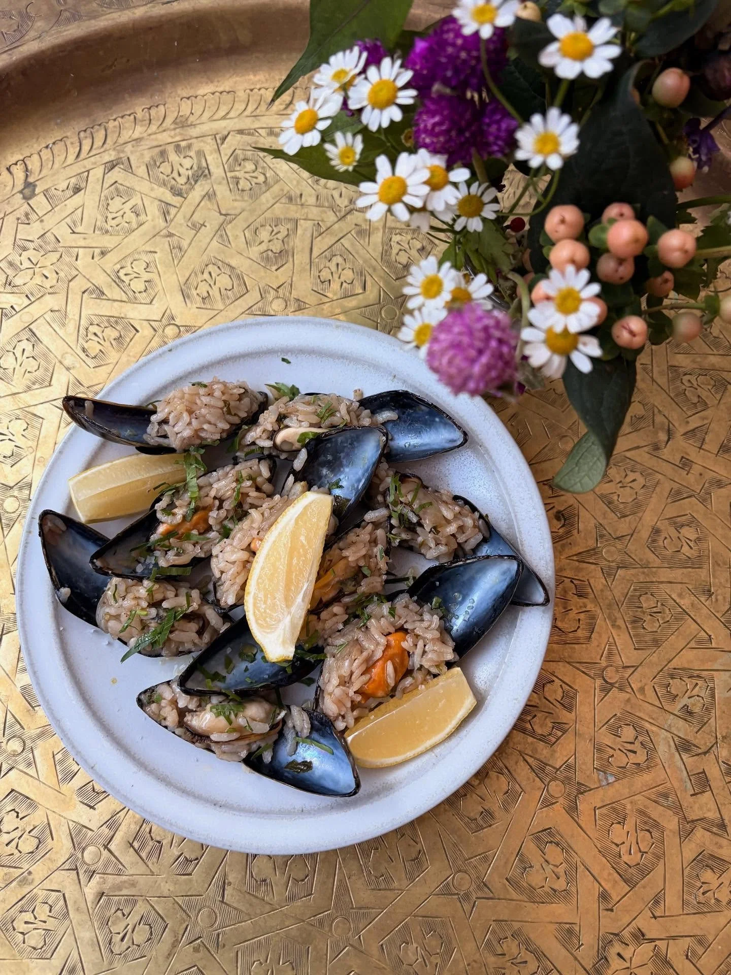 Midye dolma .. stuffed mussels  tonight special