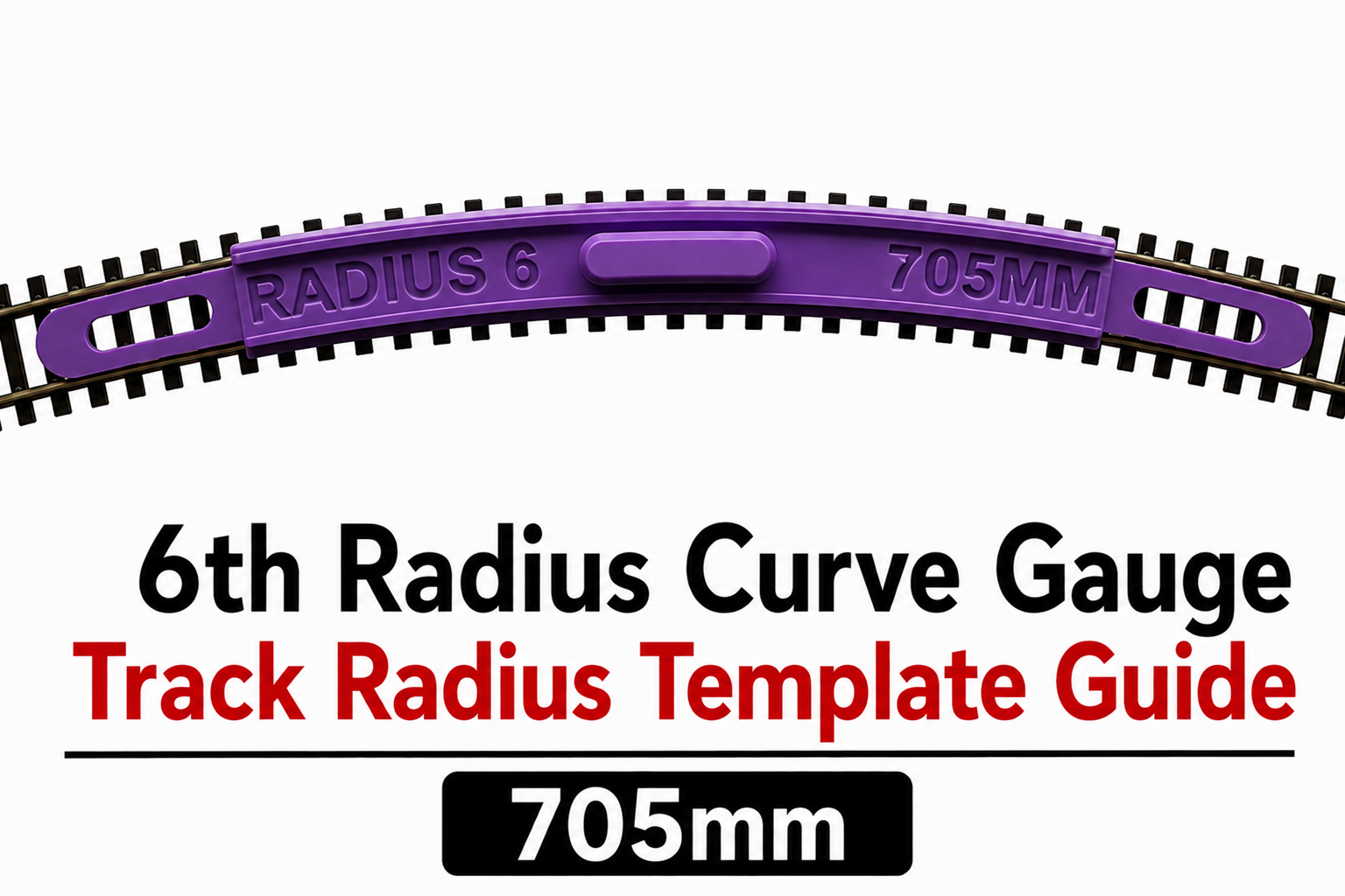6th Radius Curve Gauge Track Radius Template Guide 705mm