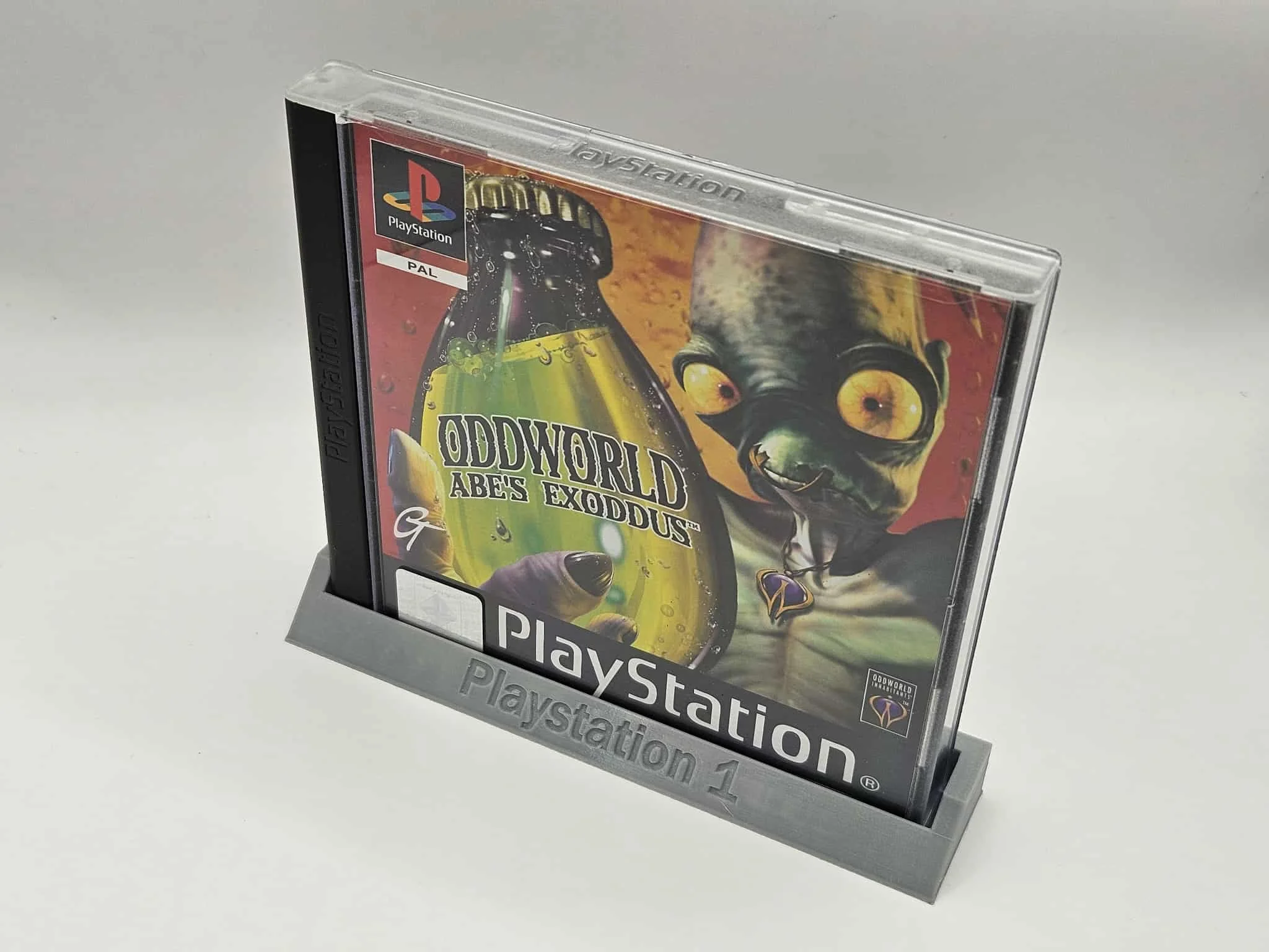 PS1 PlayStation One Game Display Stand – Retro Gaming Holder & Shelf Mount