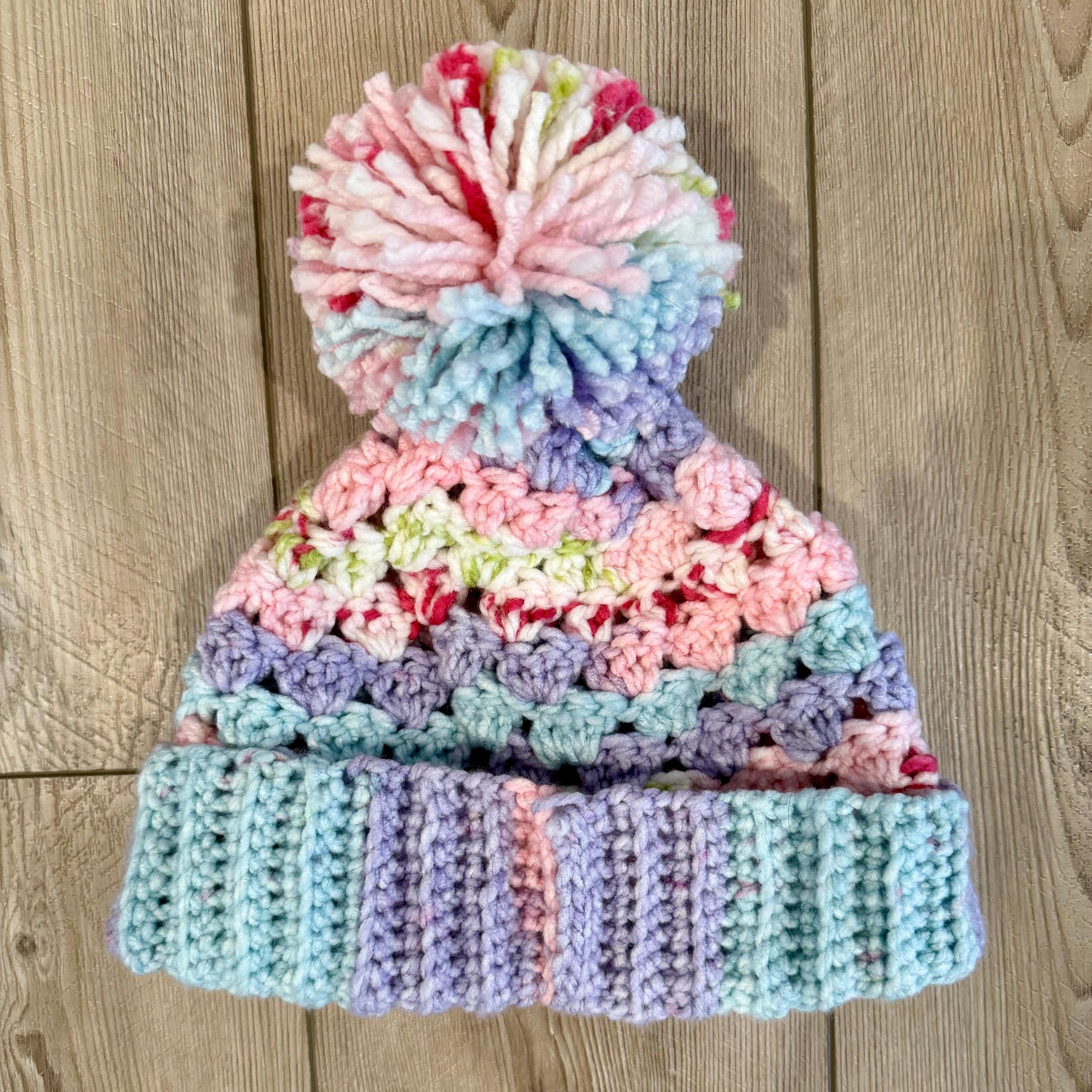 Vibrant handmade crochet beanie, customizable in any color to match your style.