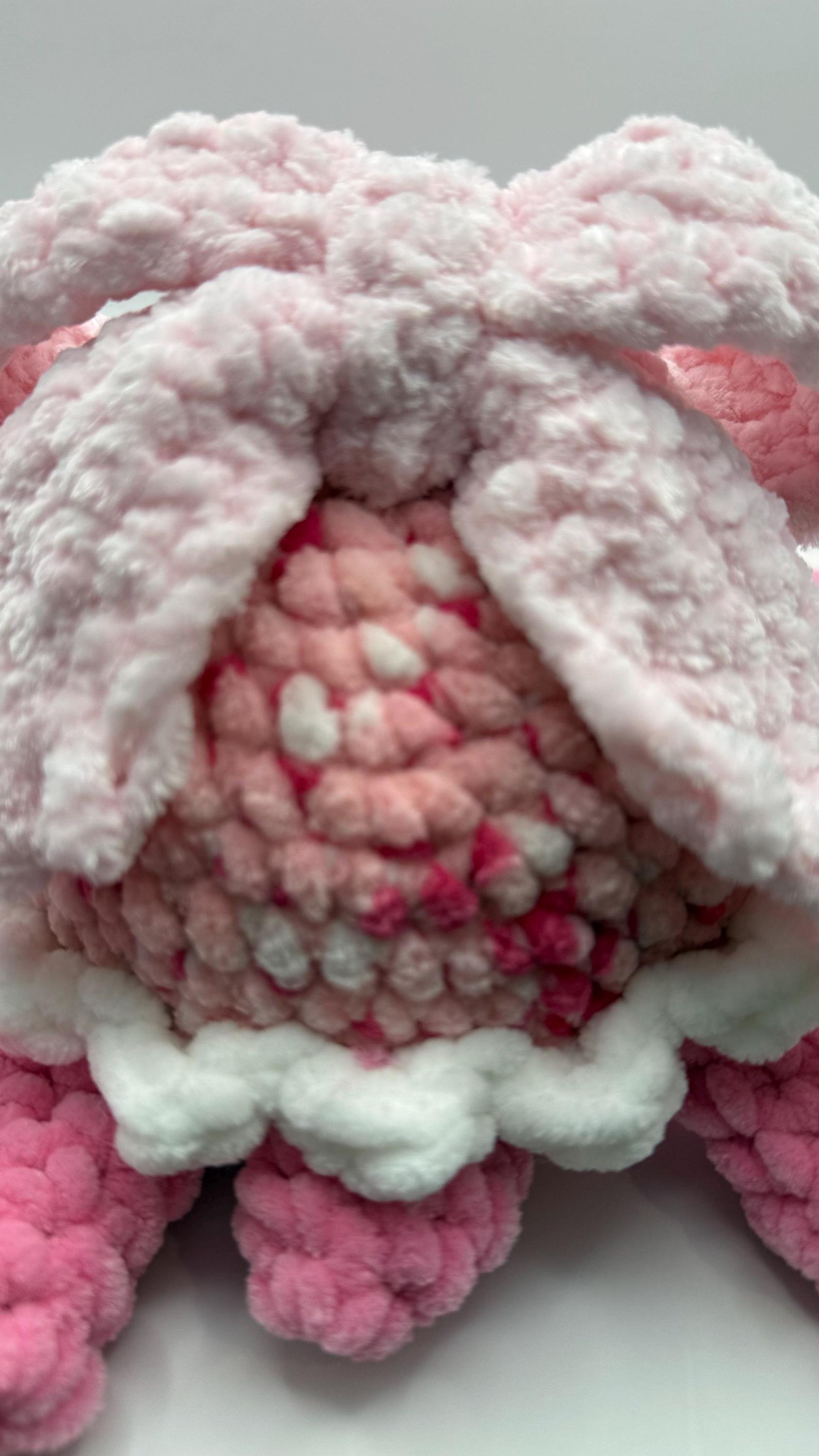Adorable handmade crochet turtle plushie with a cute pink bow, perfect for gifts and decor.
