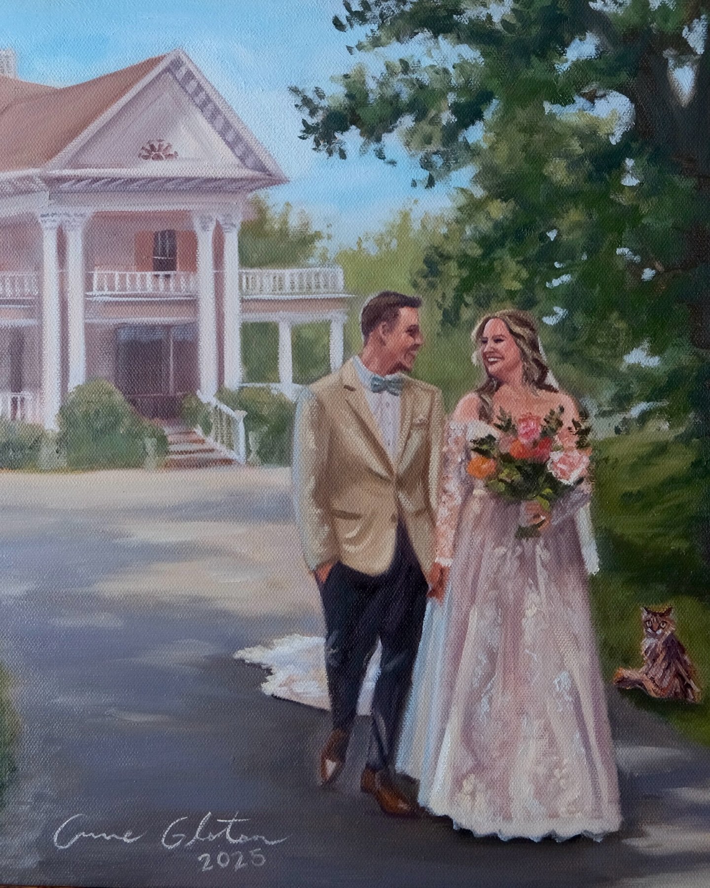 ✨ &ldquo;Holly &amp; Evan&rdquo; ✨

After Wedding touch-ups and Details✨
Live Wedding Painting by Anne Gloton 

August 17th, 2025
Oil Painting on Canvas
16x20 | The Petite
Lethbridge, Alberta

📍The Norland Historic Estate 
Bride: @hollysusann 
Groom