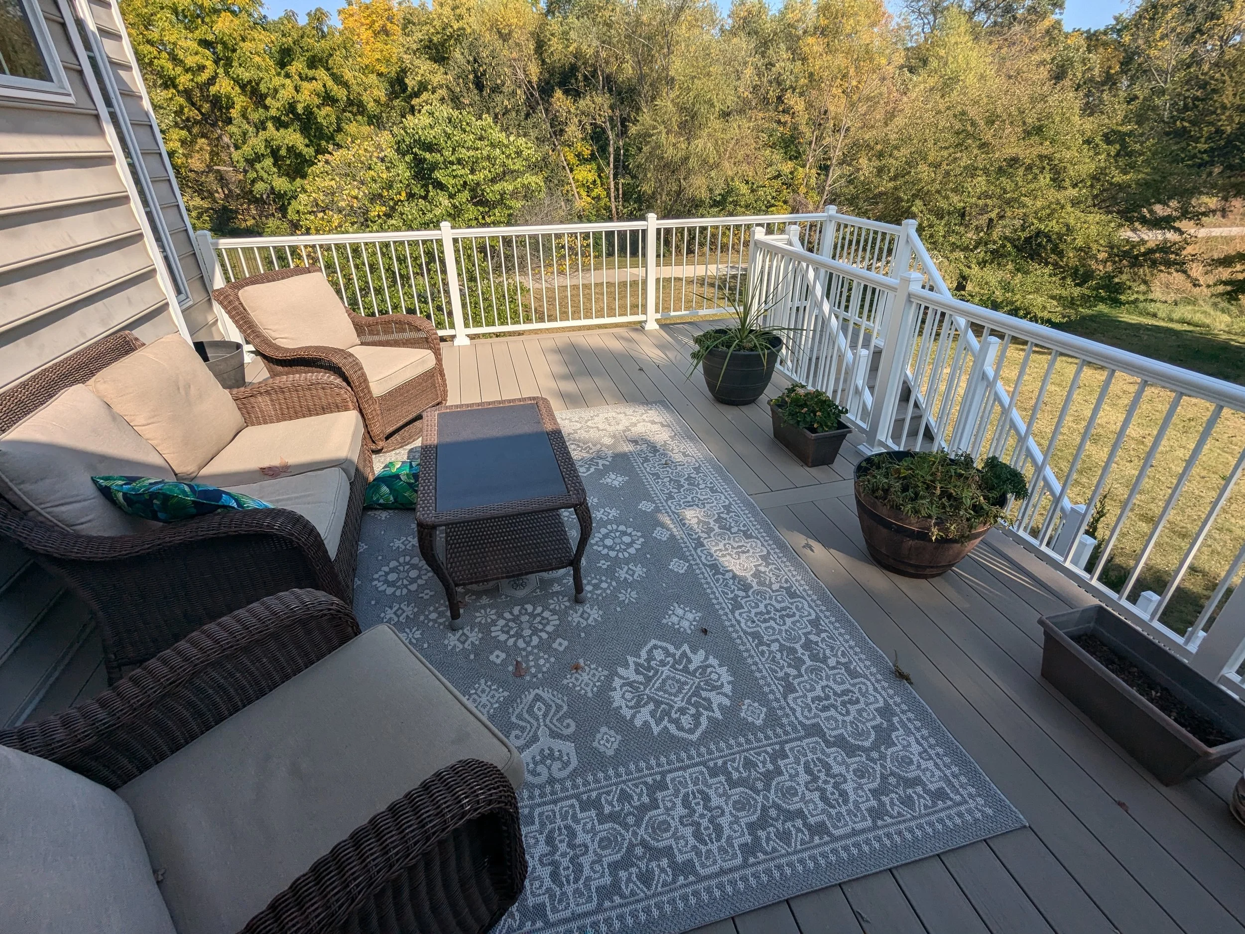 Composite Walkout Deck in Urbandale