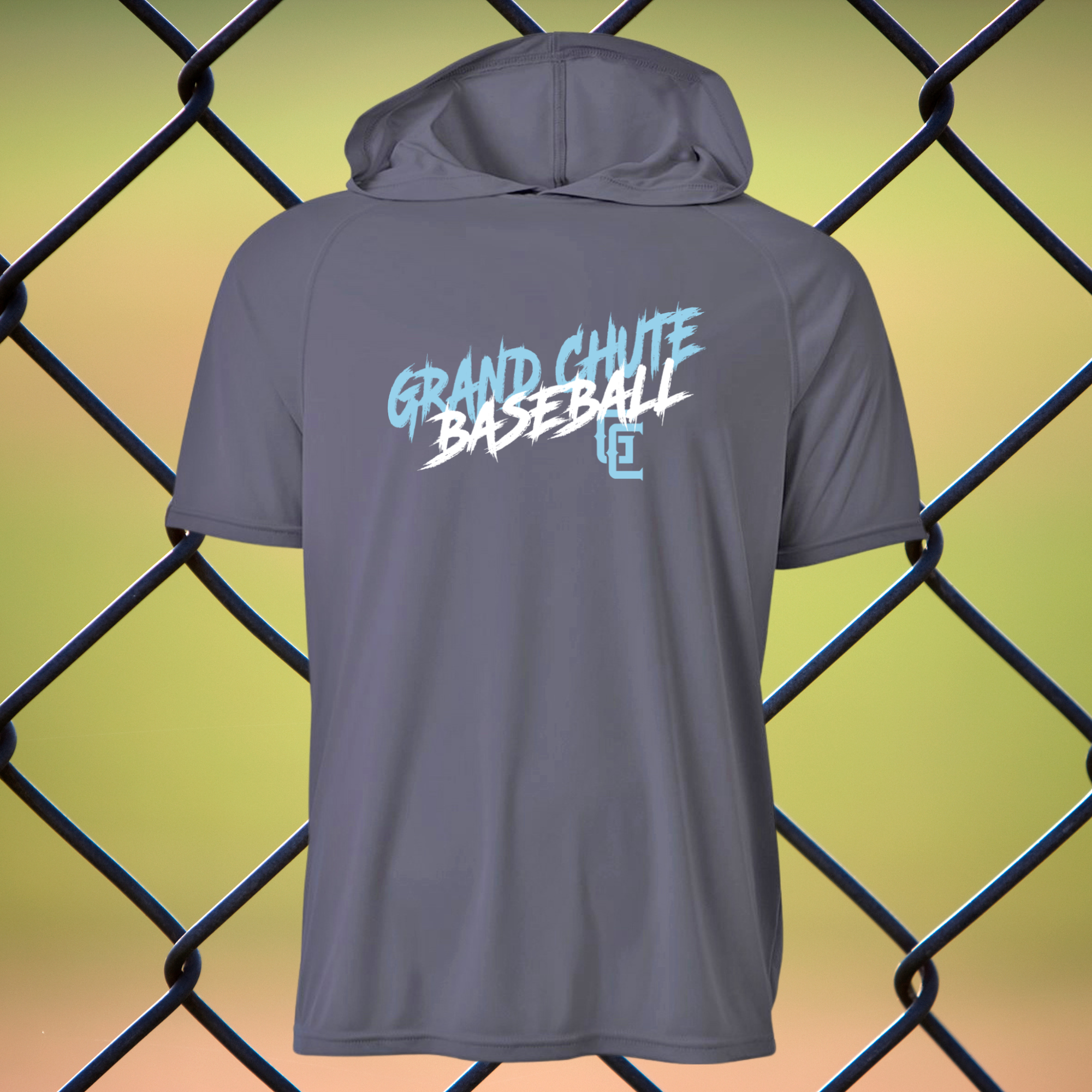 Grand Chute Short Sleeve Hooded Tee - Graphite.png