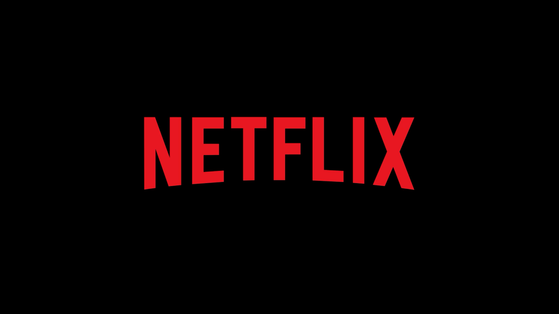 Netflix logo on black background.