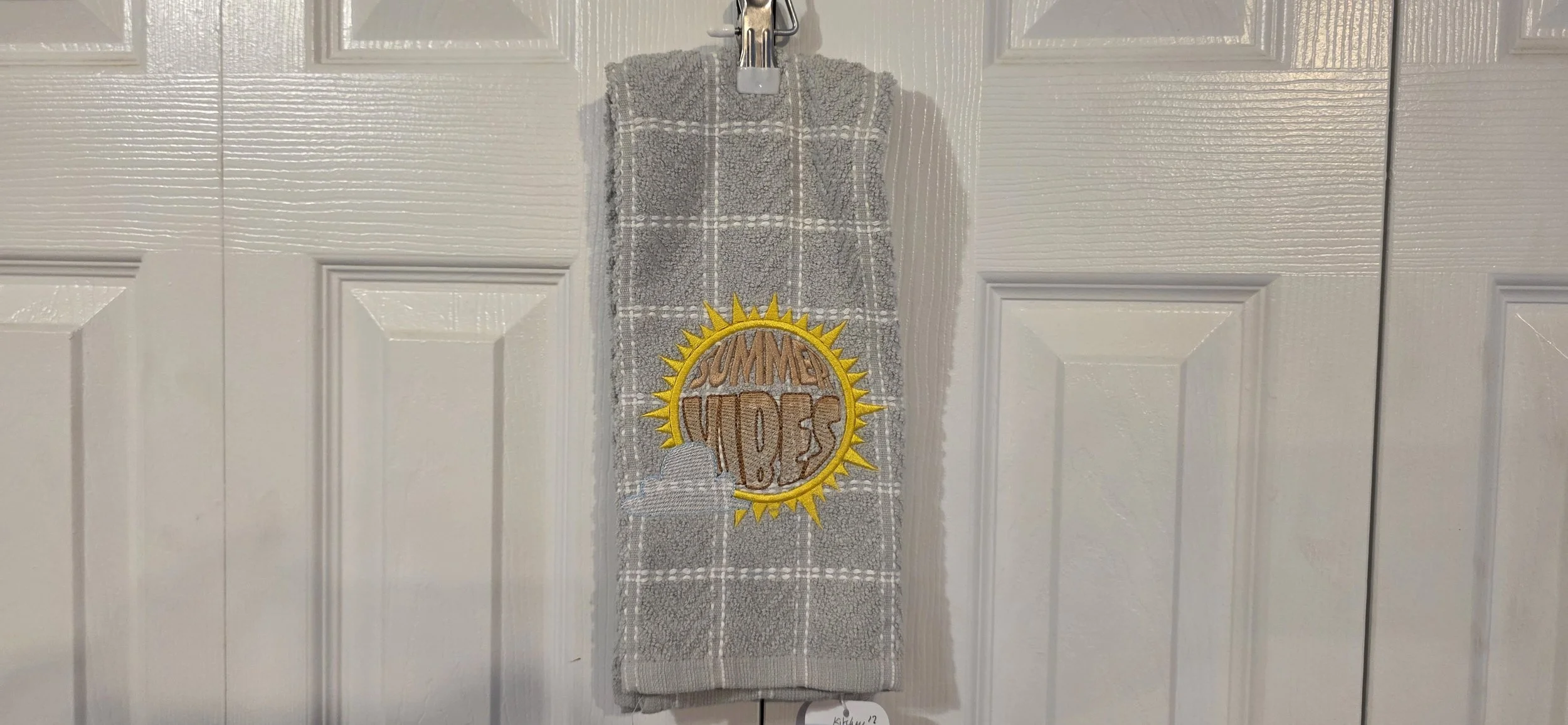 Summer vibes embroifered hand towel