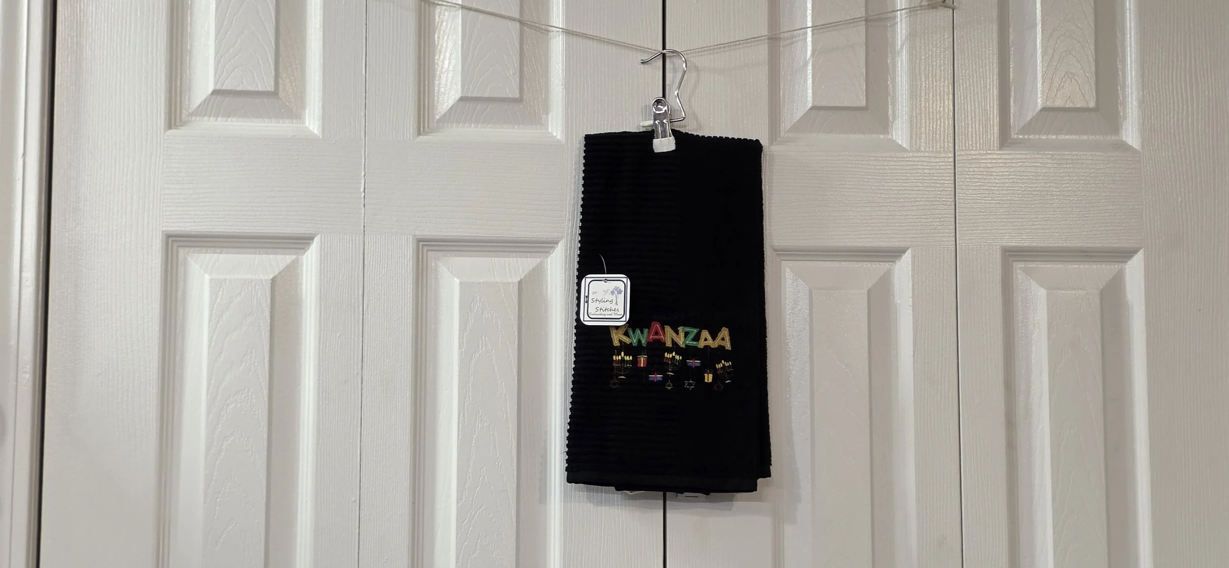 Kawanza embroidered towel