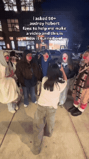 i asked 50+ audrey hobert fans to help me make a video and this is how it turned out!! 😄i was i.gif