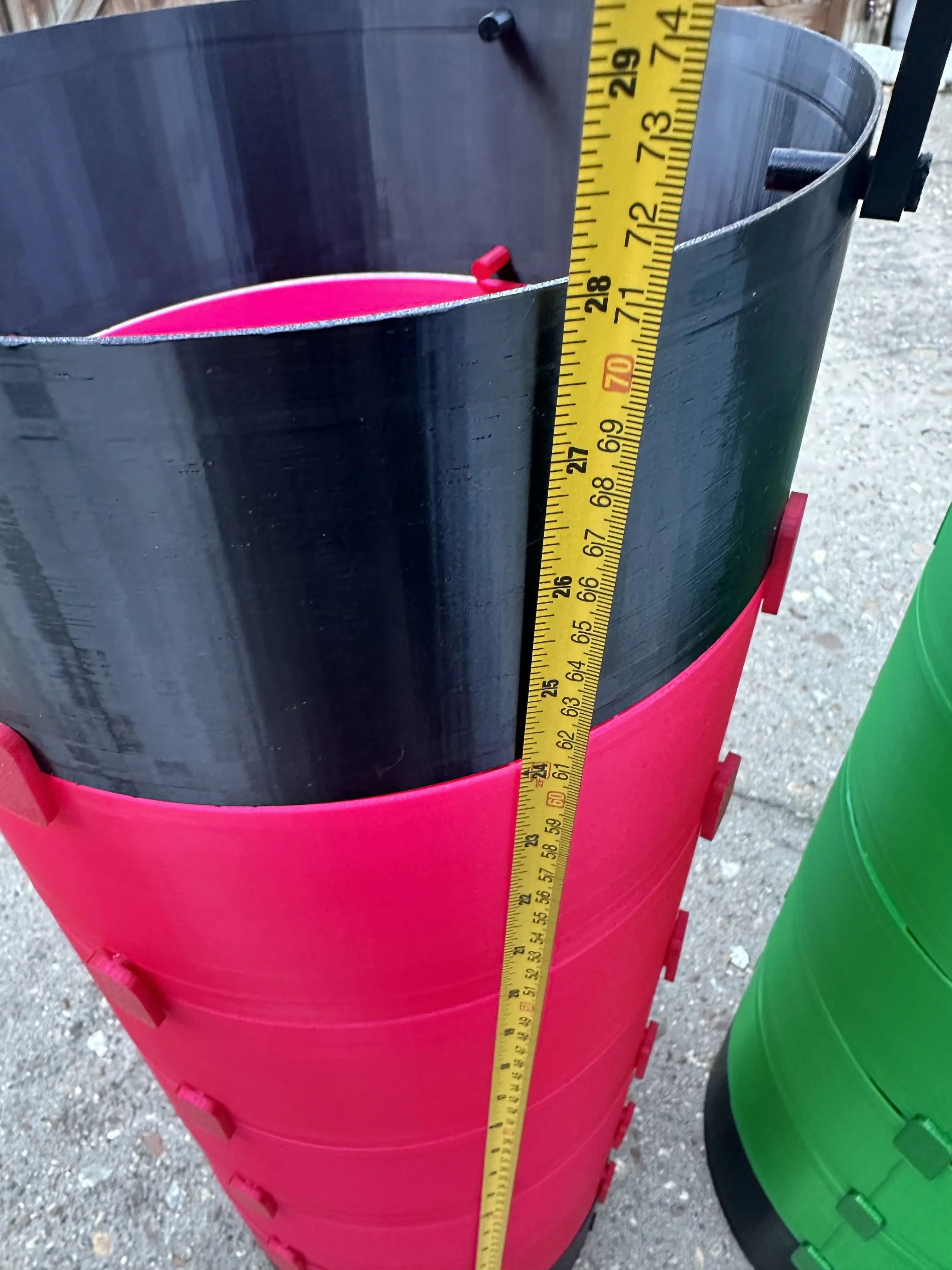 7 RING UNIT IS 28" INCHES TALL