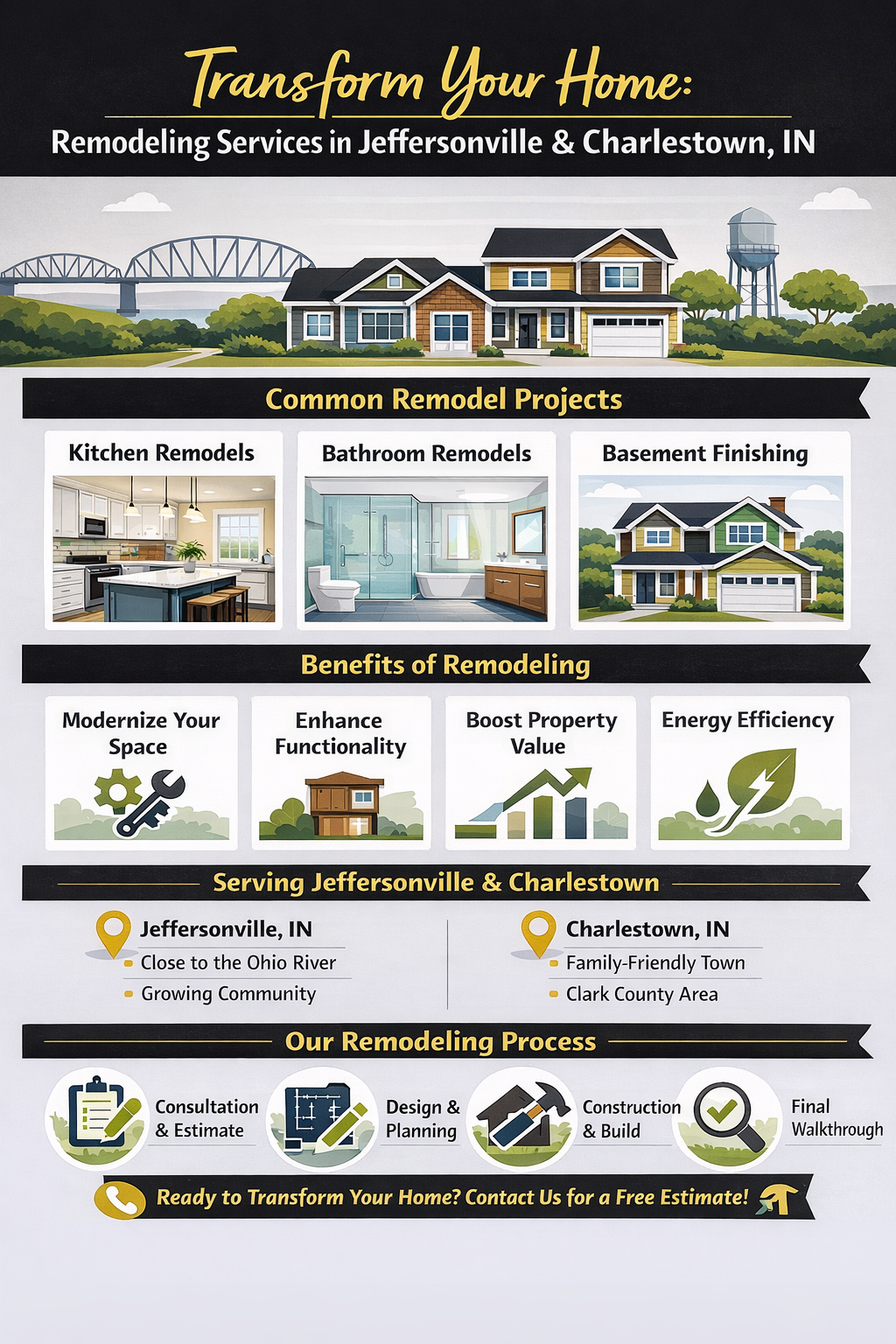 Home Remodeling in Jeffersonville &amp; Charlestown, Indiana: Update Your Home with Confidence