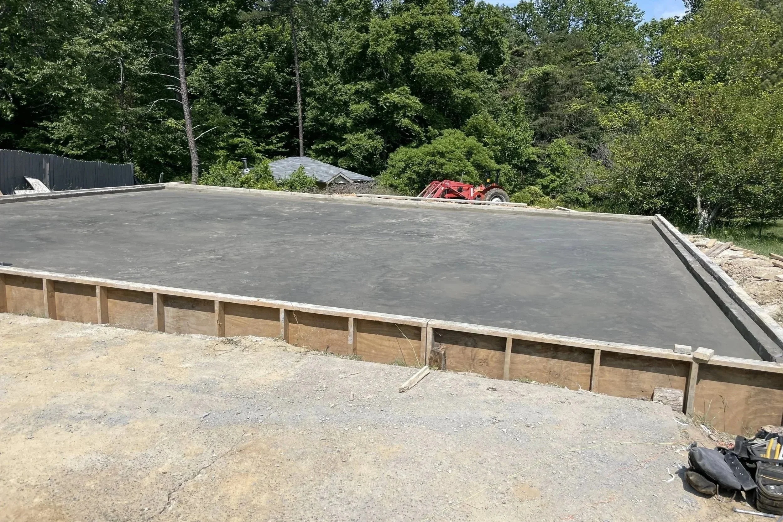 A progress photo of a slab home addition project being built by Esarey Construction in Clarksville, Indiana 47129