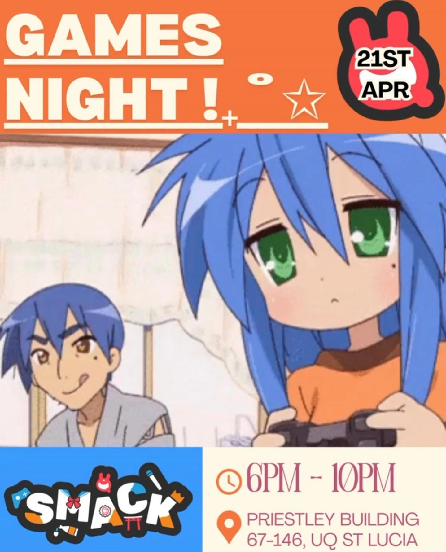 Games Night on Tomorrow! 👾🎮

You know the deal, we will be running Games Night from 6-10PM tomorrow (21st April) and this time we are located in 67-146 Priestley Building. 

Execs will be running some games, but we recommend you bring something of 