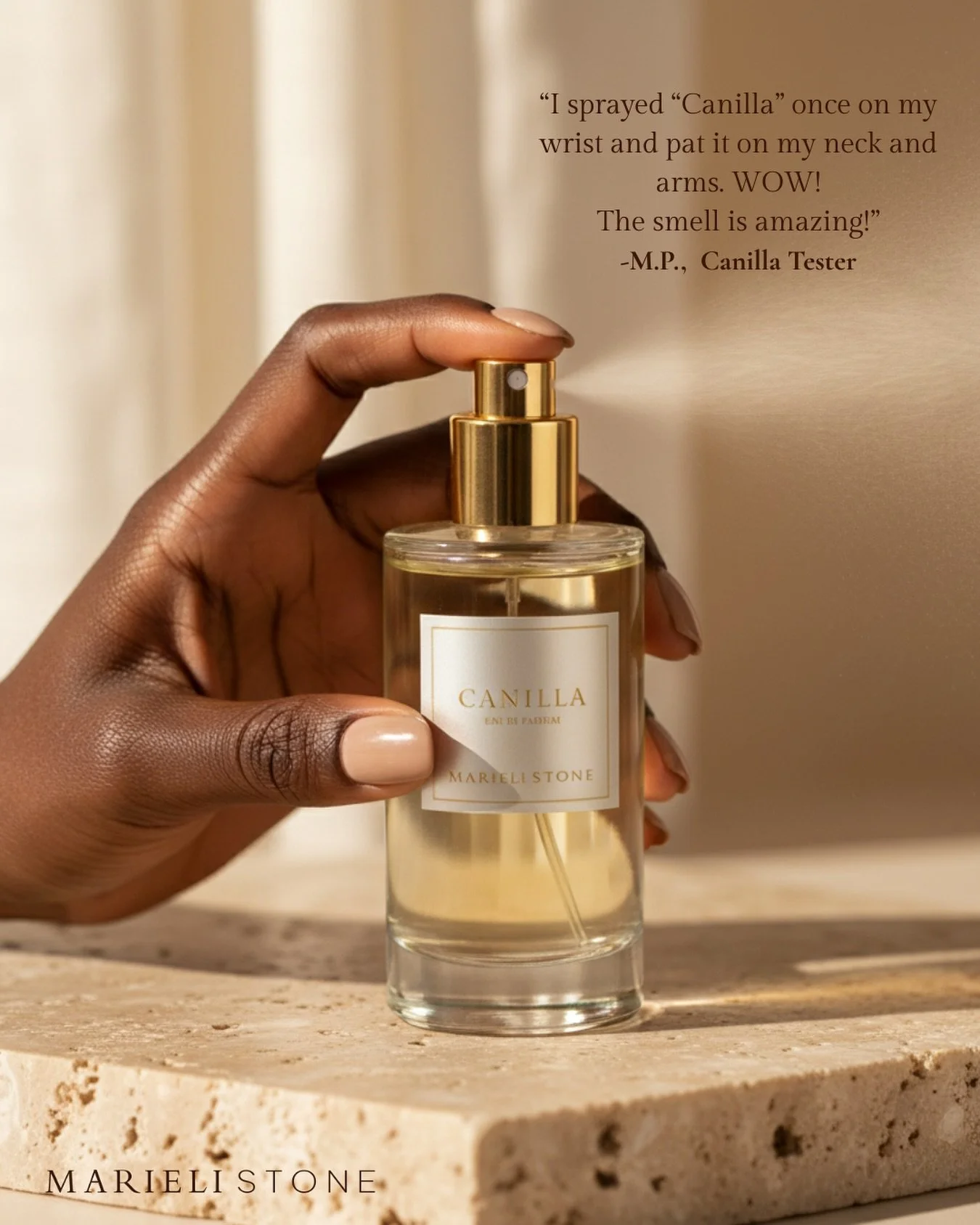 Real first impressions 🤎
Elegant. Long-lasting.
These words mean so much. Every message reminds me why I started Marieli Stone. To create perfume that feels beautiful, clean, and safe for women&rsquo;s health.

✨ To experience it for yourself, follo