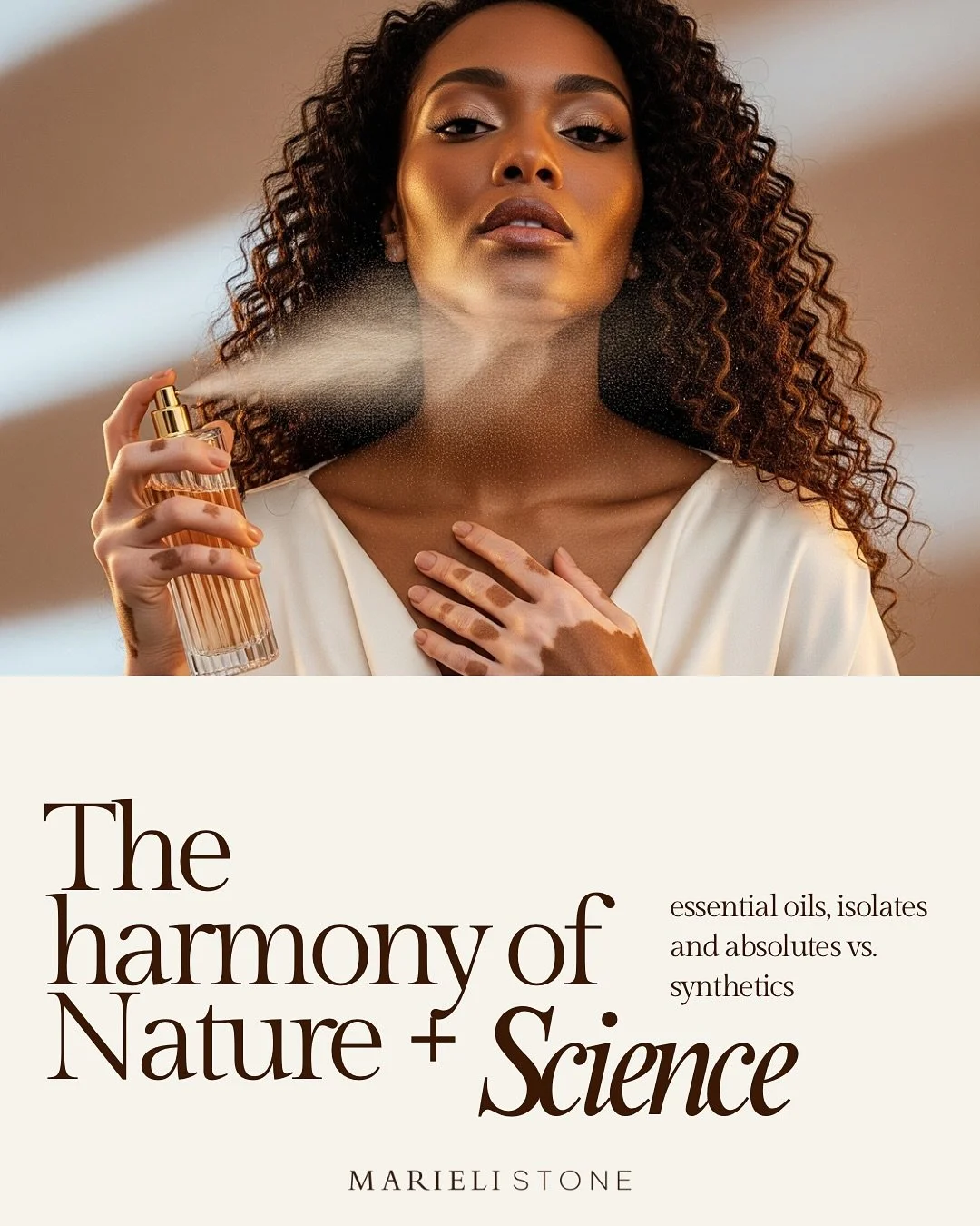 &ldquo;Clean&rdquo; doesn&rsquo;t mean all-natural, and &ldquo;synthetic&rdquo; doesn&rsquo;t mean unsafe.
At Marieli Stone, we believe in harmony: where nature and science work together to create safe, elegant, and long-lasting perfumes for women&rs